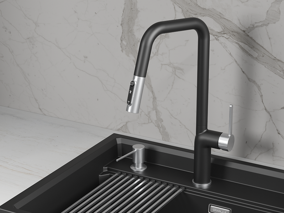 Смеситель для кухни GRANULA (9011, ТУРМАЛИН) - фото 2