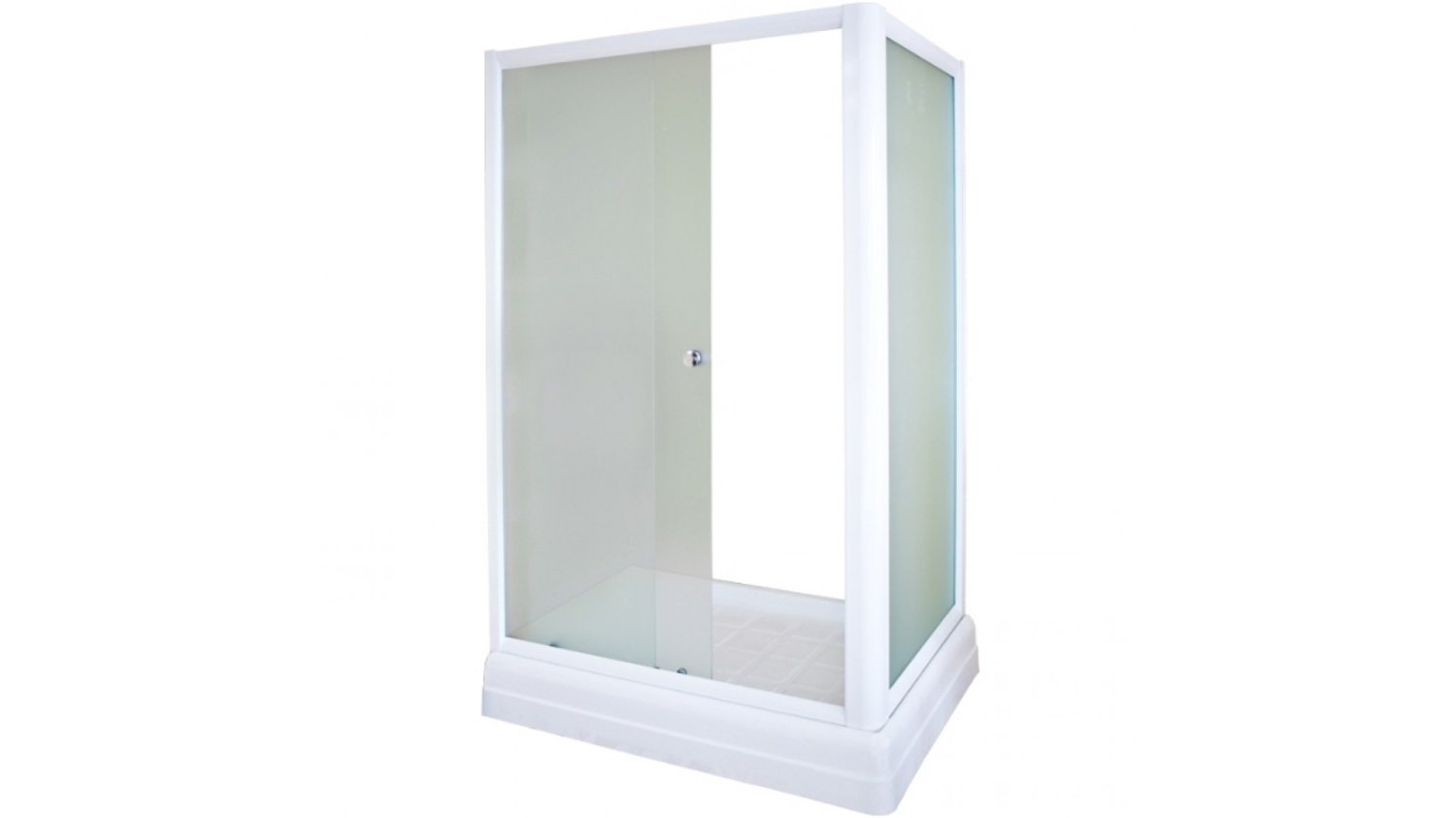 Шторка к душевому углу Верчелли (стекла матовые, профиль белый) (1-09-1-0-0-0121) - фото 1