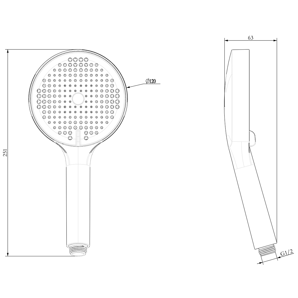 Лейка душевая Lemark 3-функциональная (LMD-1501P-GM) - фото 3