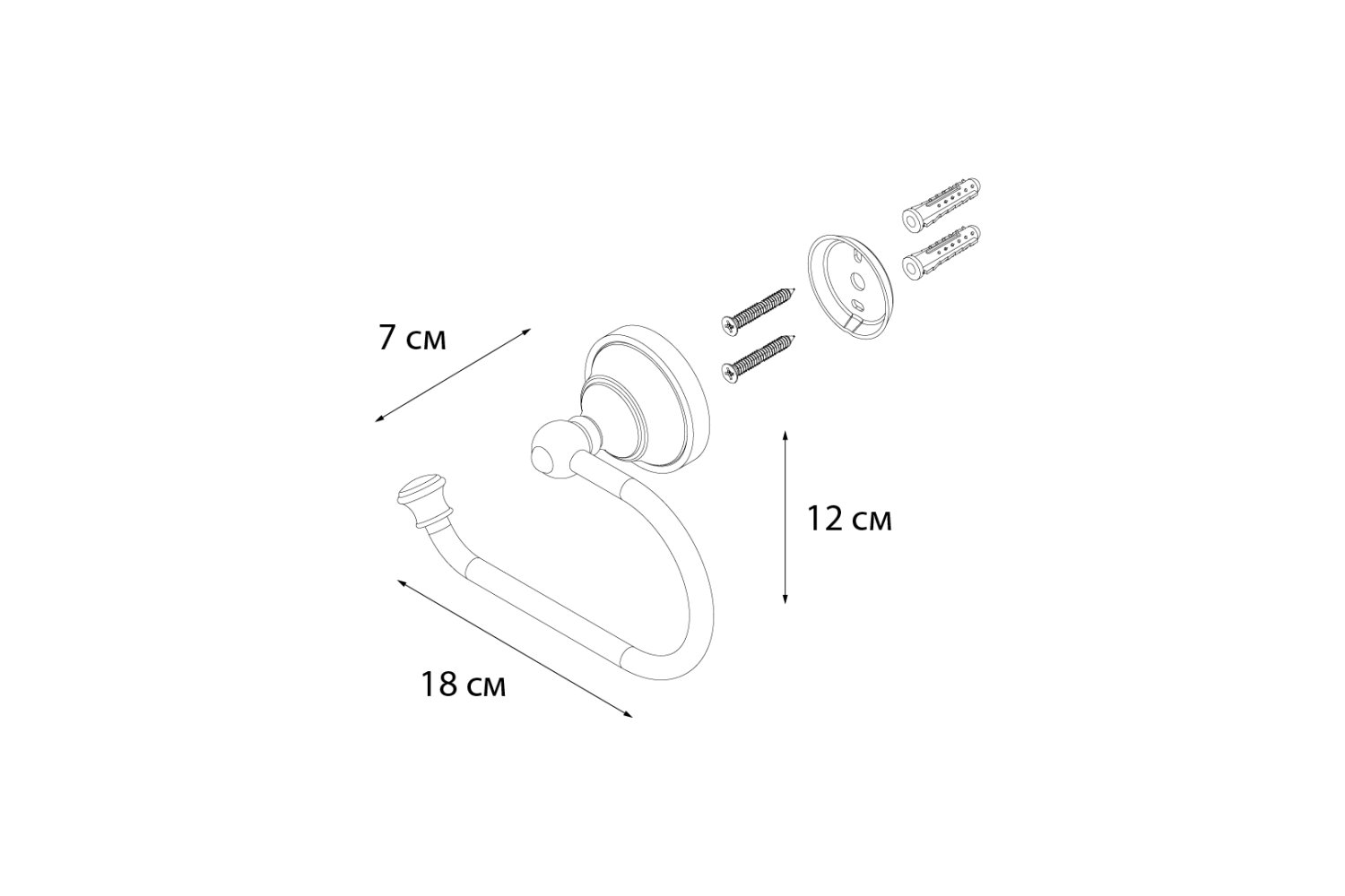 Бумагодержатель FIXSEN Bogema (FX-78510A) - фото 3