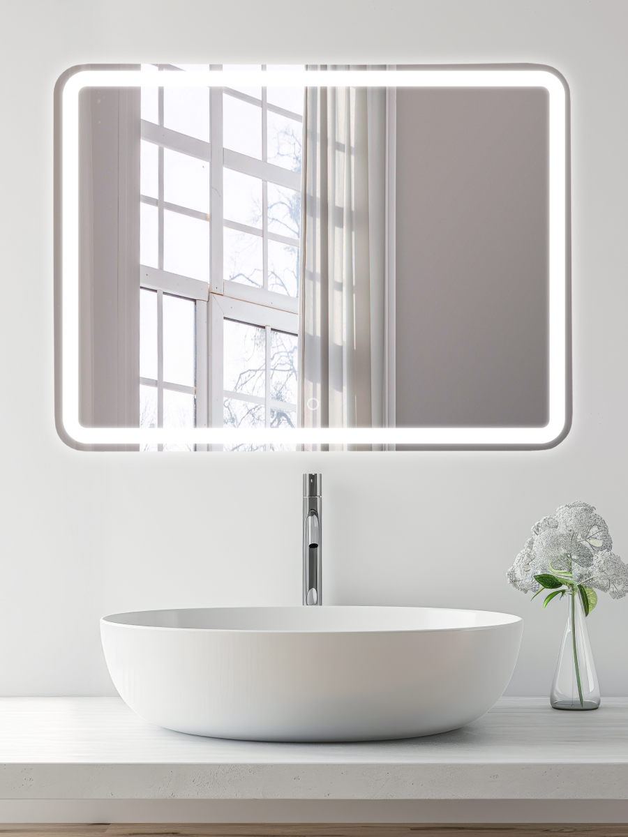 Зеркало DQ Дюссельдорф (Düsseldorf) Лайт 100х80 с подсветкой/антизапотеванием (DQMDUS10080LTA)