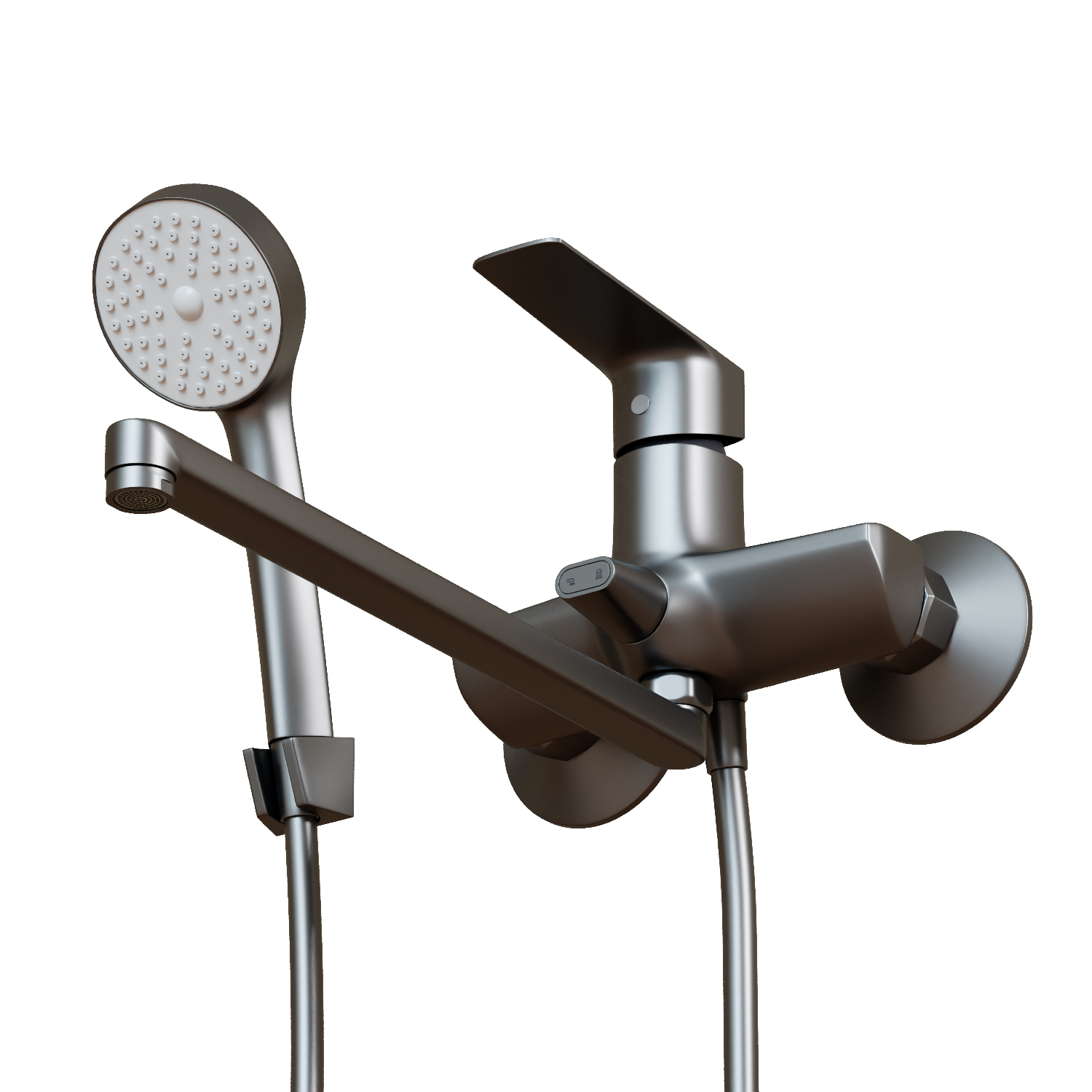 Смеситель для ванны и раковины 35k MIXLINE МЛ15-02 (ML15-02GR) ГРАФИТ (556669) - фото 2