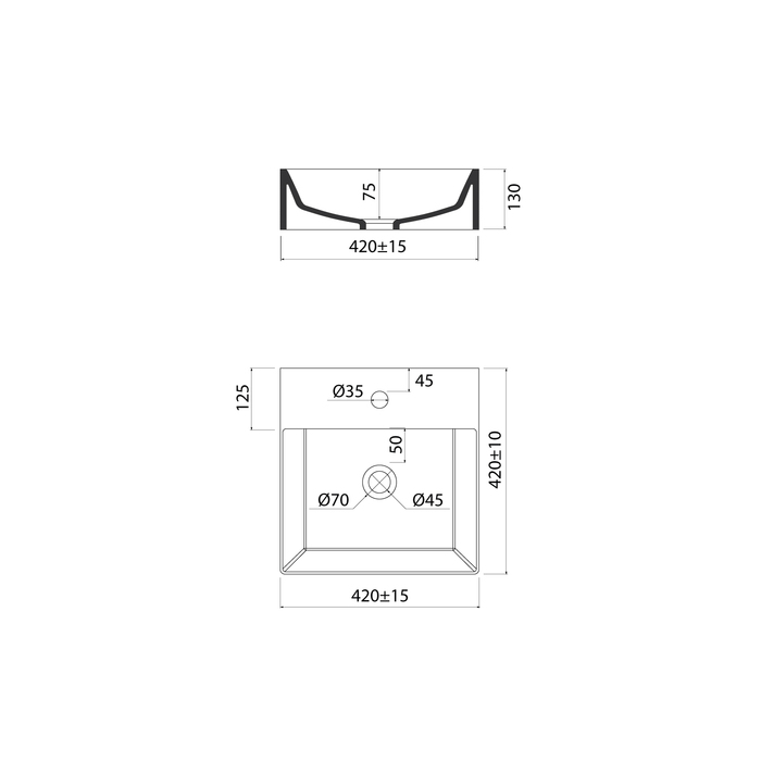 Умывальник накладной/подвесной, белый глянцевый, Bild, IDDIS, BILWS42i27 - фото 7