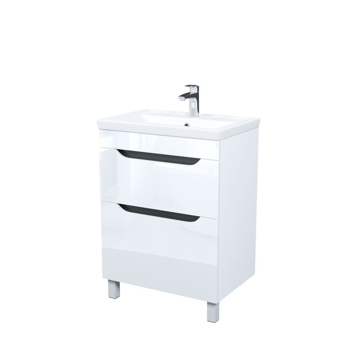 Тумба с умывальником, напольная, 60 см, белый, Ray, IDDIS, RAY60WFi95K - фото 1