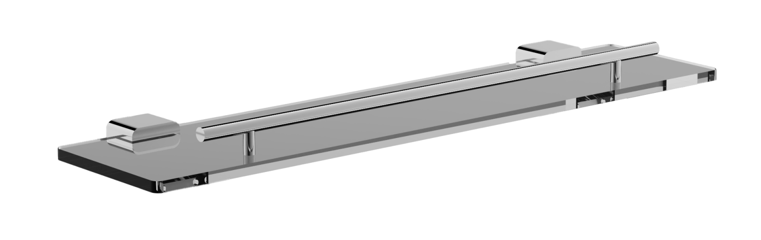 Полка стеклянная BELZ хром (B90607) - фото 1