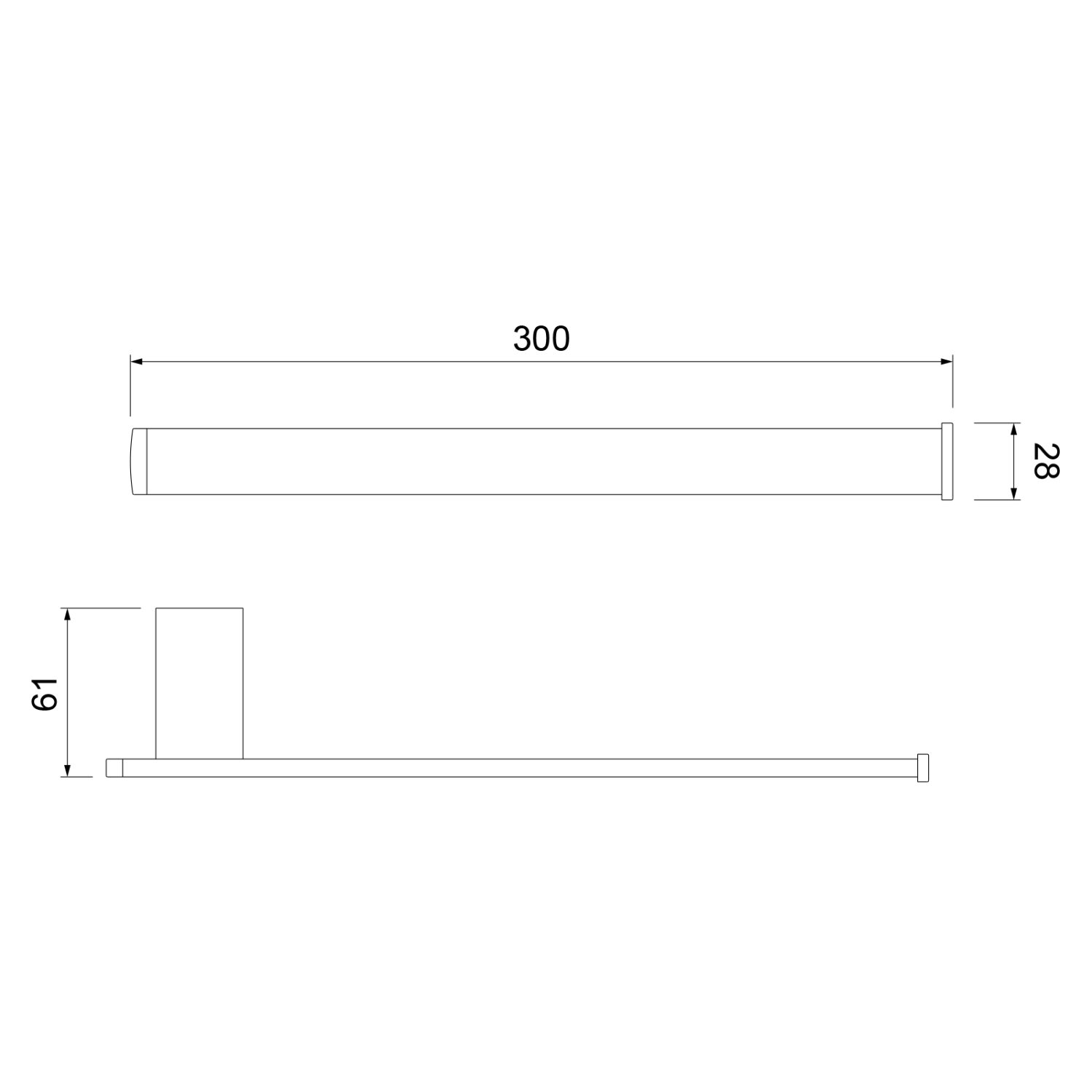Полотенцедержатель Timo Torne хром (43050/00) - фото 3