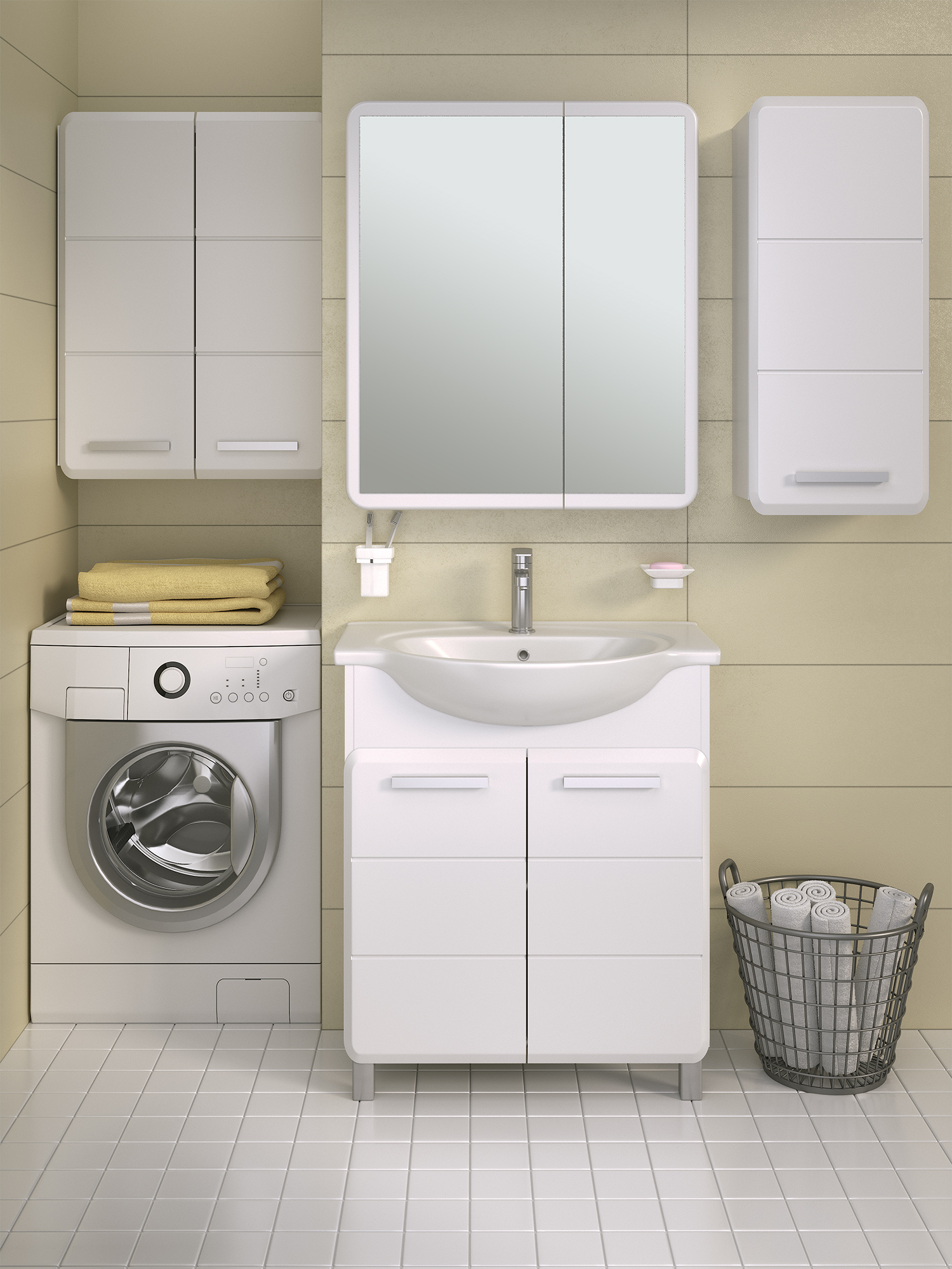 Тумба под раковину Runo  (под умывальник Erica 70) Эрика 70 (УТ000003318) - фото 3