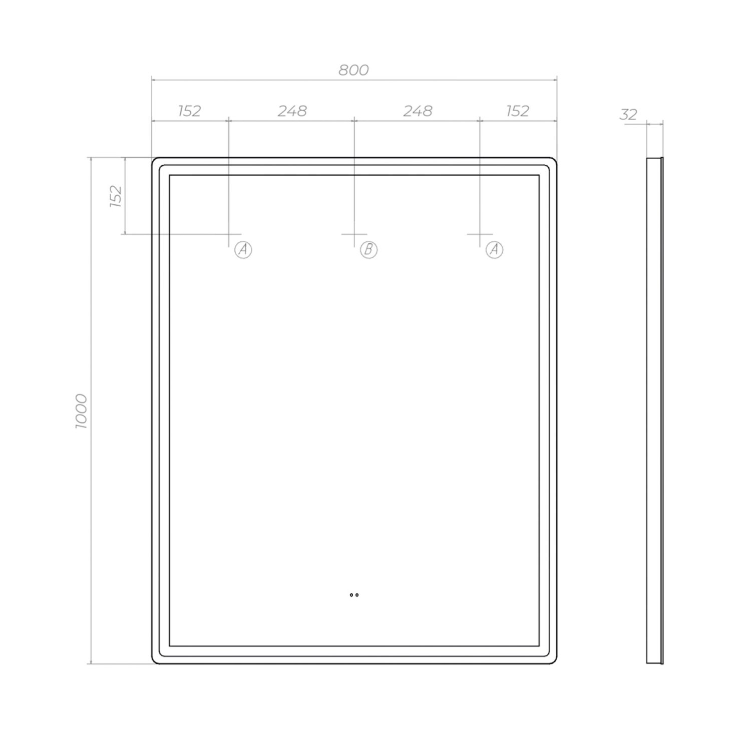 Зеркало VIGO Roberta Comfort 800 (168) - фото 3