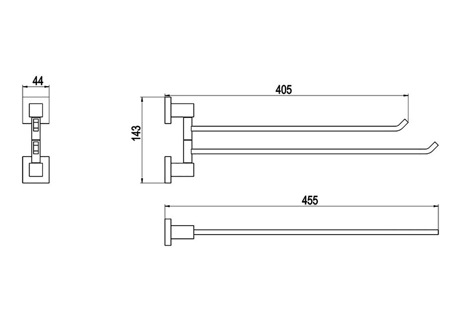 Полотенцедержатель поворотный Timo Selene (10059/00) - фото 2