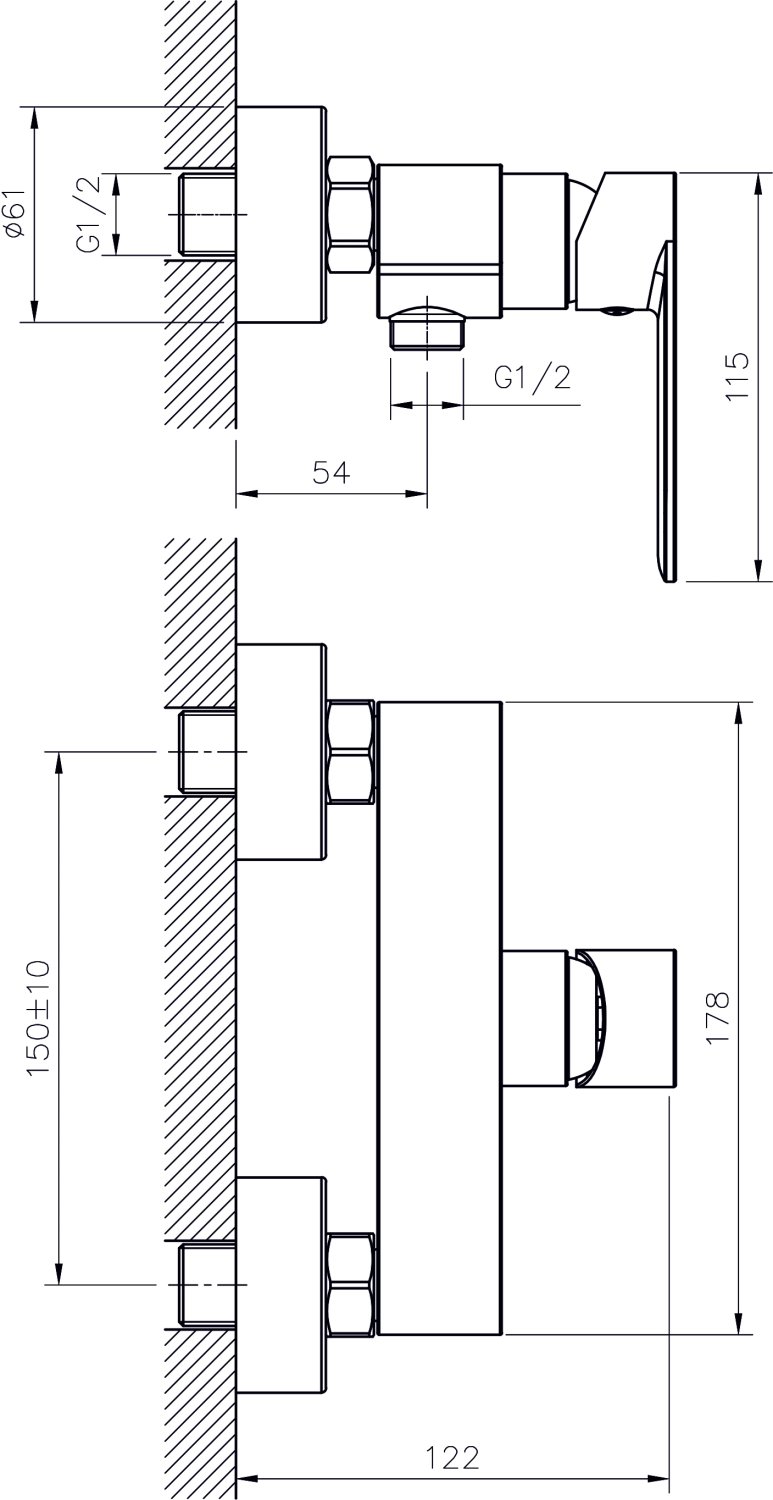 Смеситель для душа RUSH Luson (LU1630-63) - фото 2