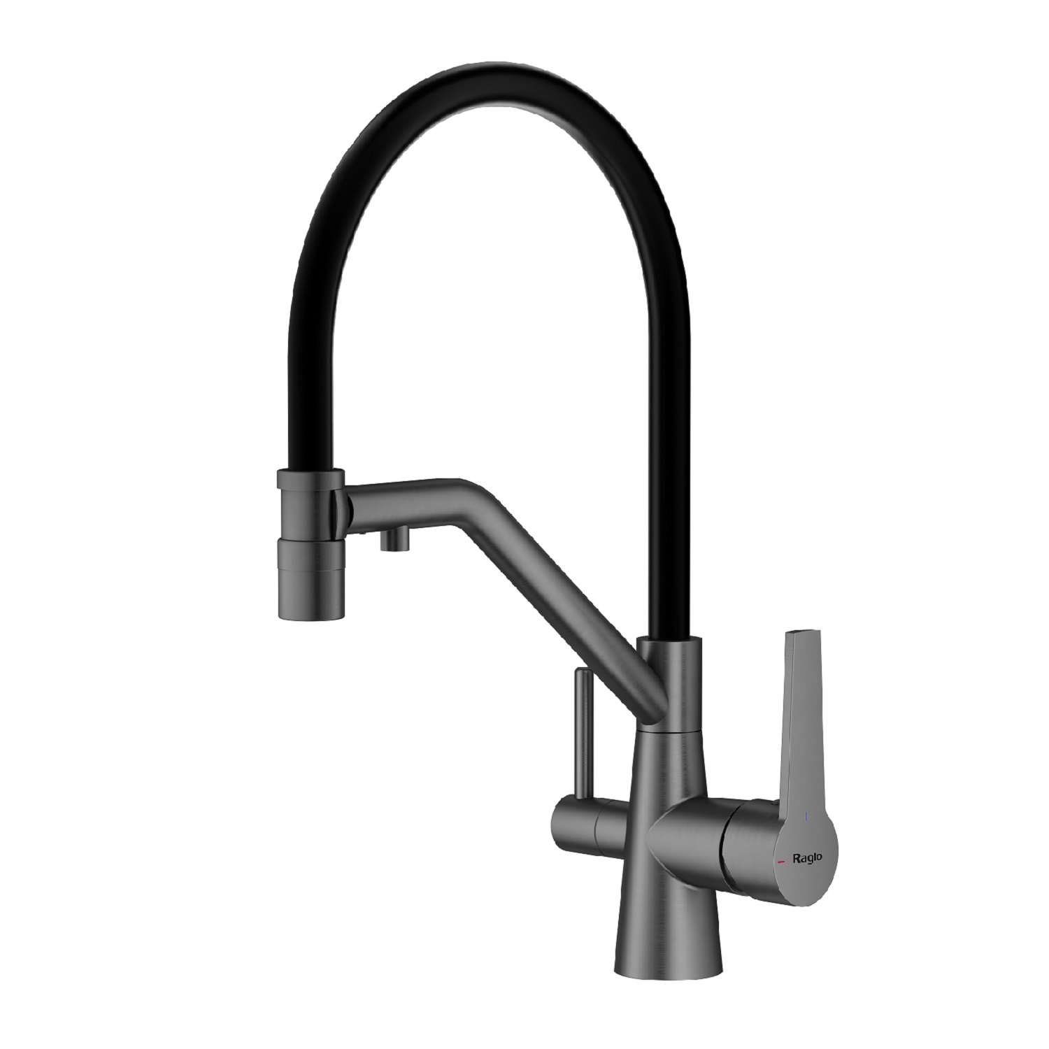 Смеситель Raglo для кухни со съемным гибким изливом, с магнитным фиксатором излива, с подключением фильтра питьевой воды (R80.62.09)