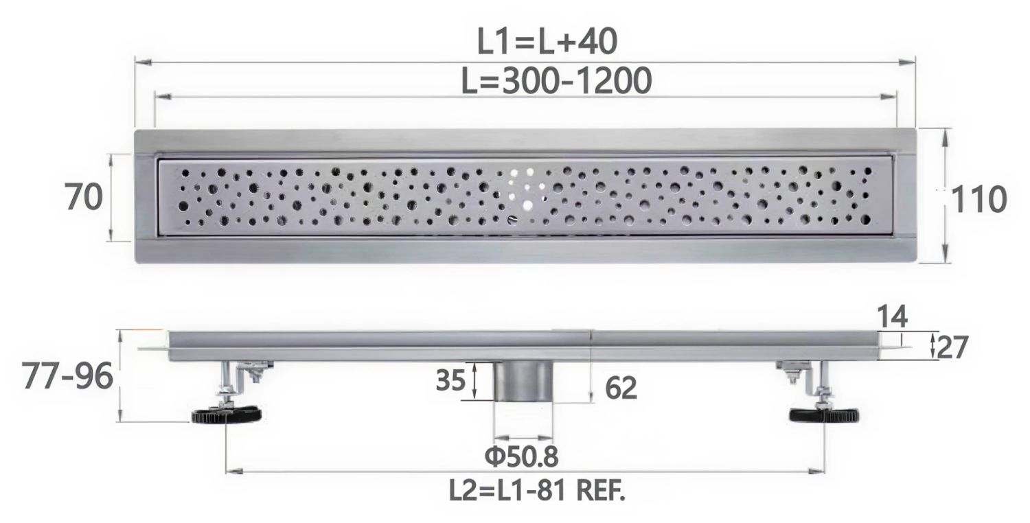 Трап для душа Savol 80 см (S-DL02H-80) - фото 2