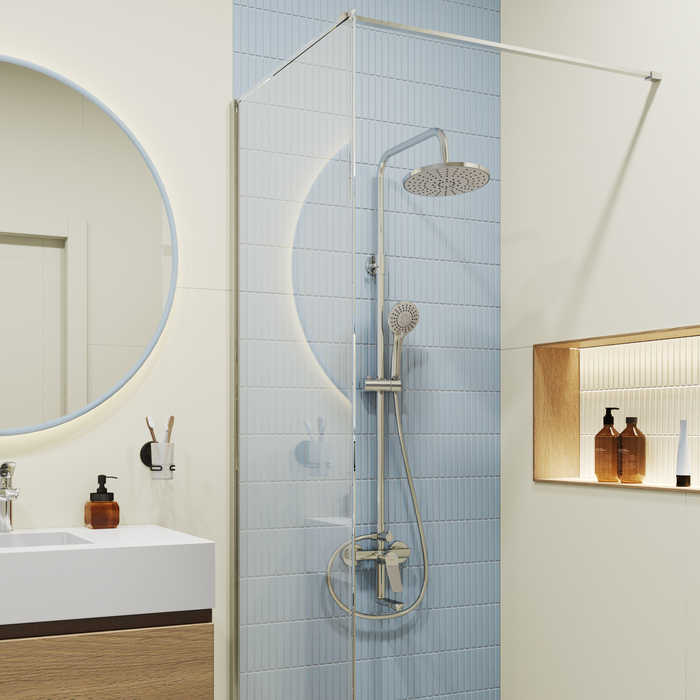 Душевая система с тропическим душем Milardo Enjoy хром глянцевый (ENJSB3FM06) - фото 2