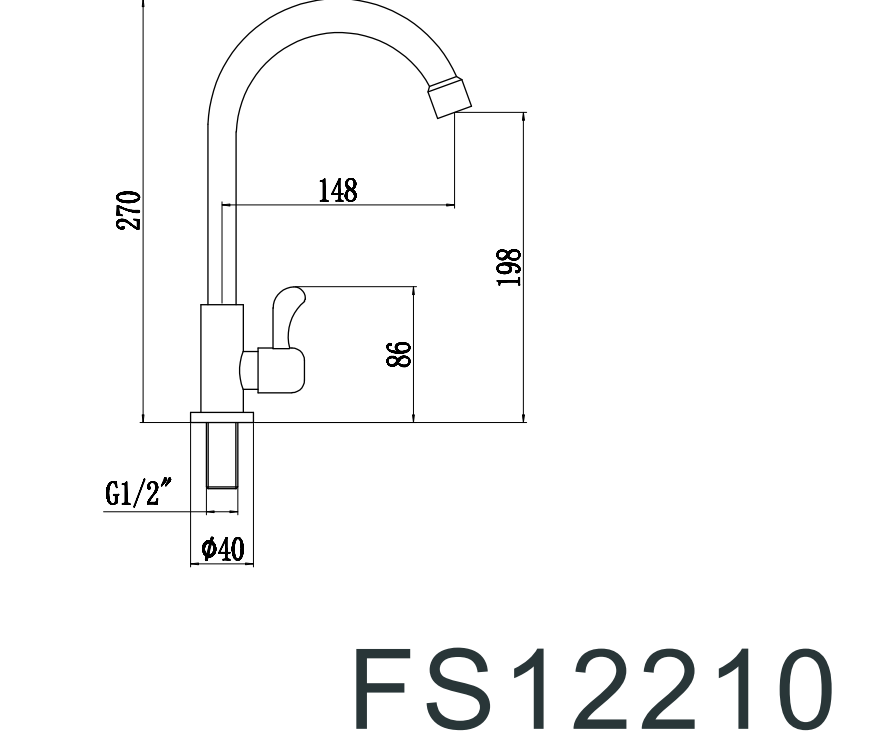 Смеситель Fmark "моно" Fmark (FS12210) на одну воду - фото 2