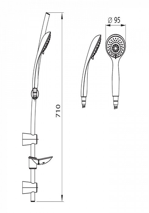 Гарнитур душевой Milardo (2103F71M16) Гарнитур душевой Milardo (2103F71M16)