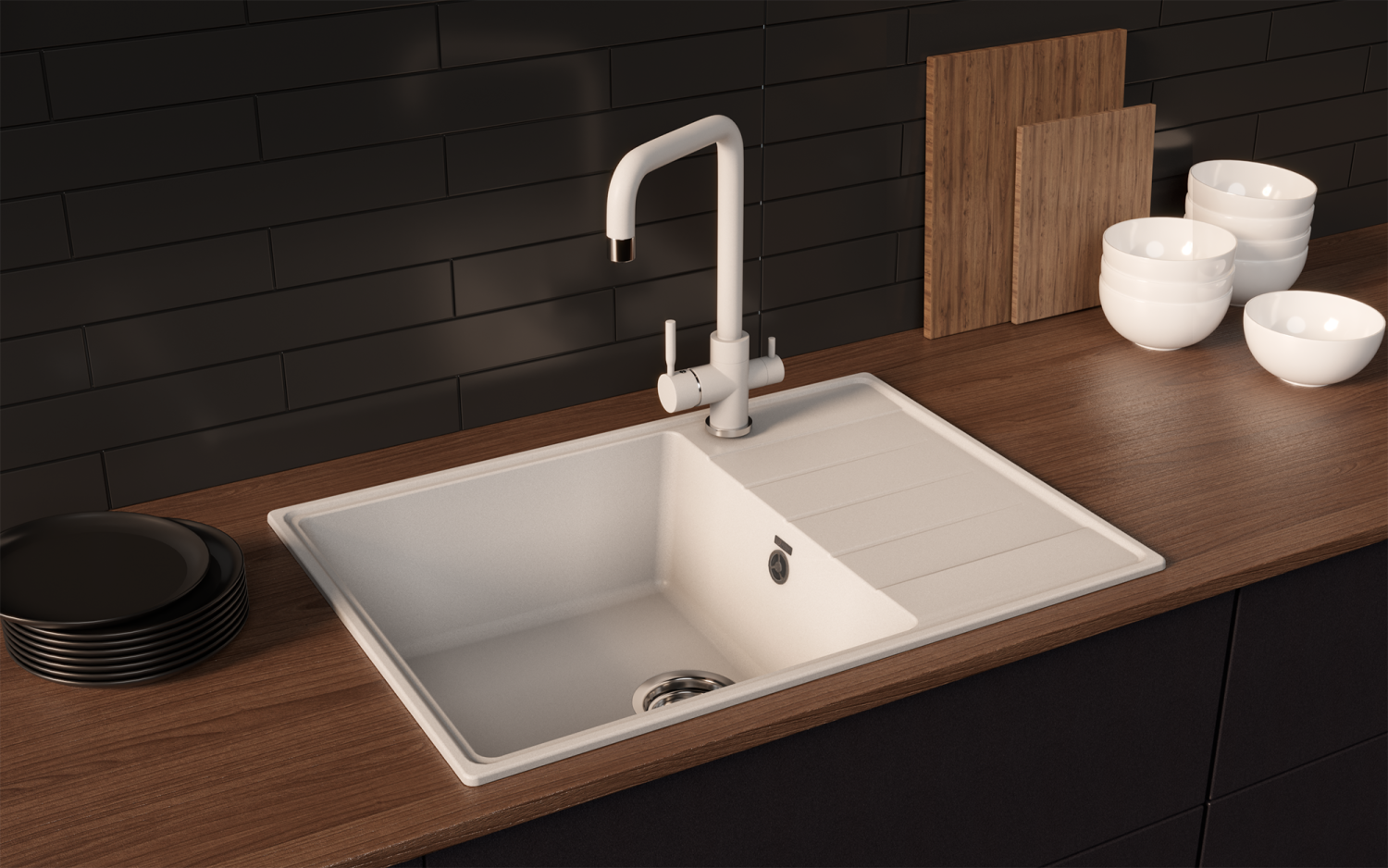 Мойка ULGRAN Quartz жасмин (Prima 700-01) - фото 2