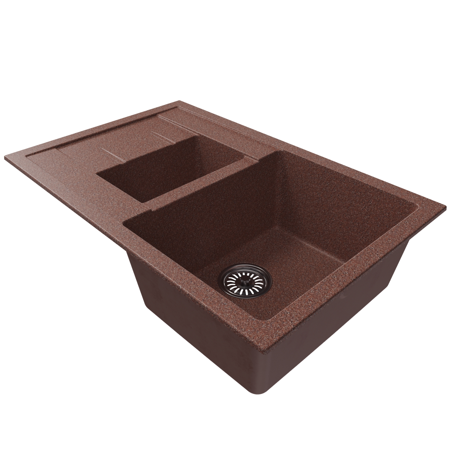 Мойка MIXLINE ML-GM22 двухчашевая с крылом  терракотовая (307) 770*500*195мм NEW (552023)