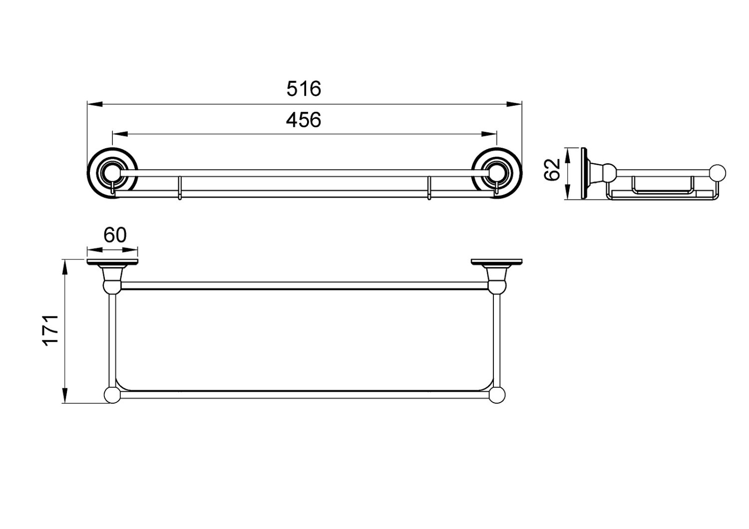 Полка стеклянная Timo Nelson (150072/00) - фото 3