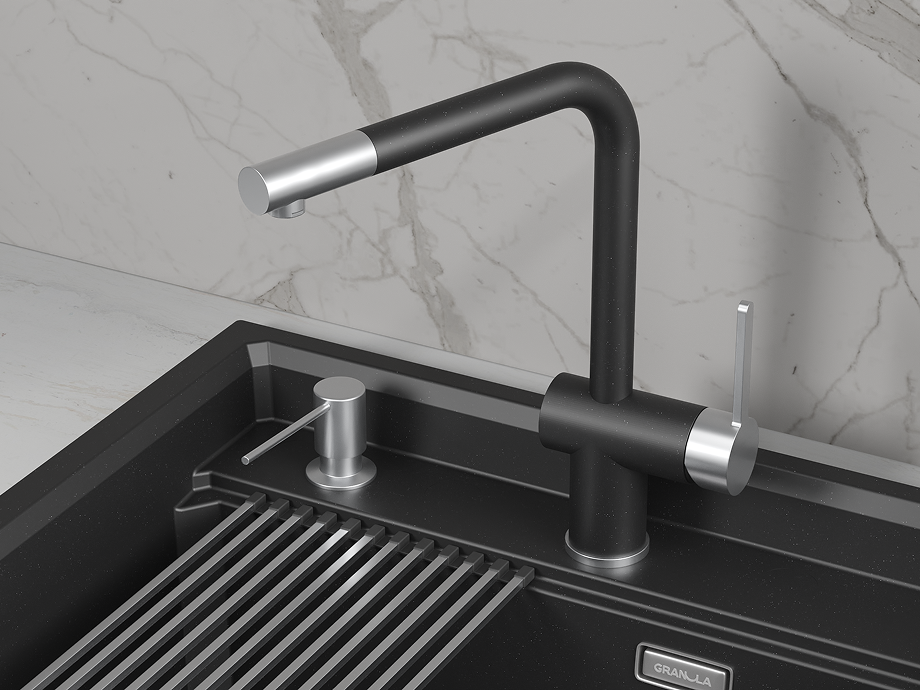 Смеситель для кухни GRANULA (5017, ШВАРЦ) - фото 2
