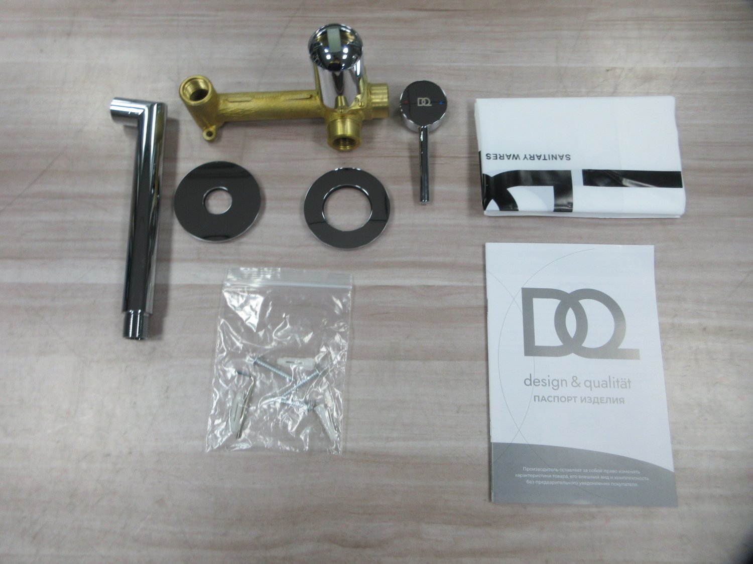 Смеситель для раковины DQ Stuttgart встраиваемый настенный хром (DA1774401) - фото 4