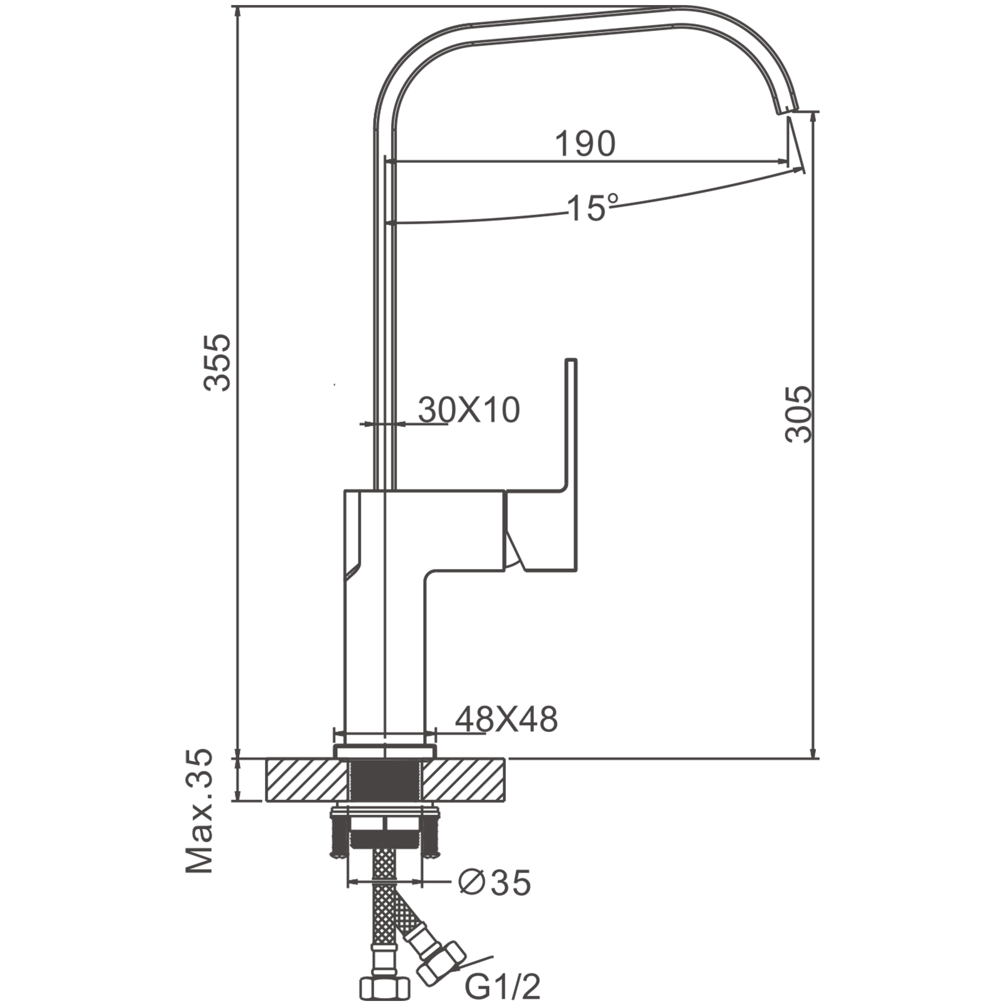 Смеситель для кухни BELZ B613 (B70613) - фото 2