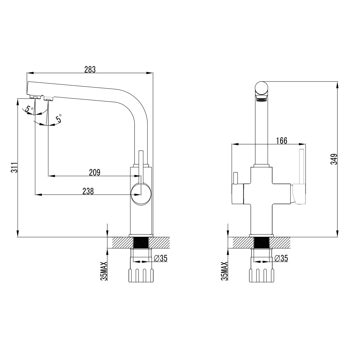 Смеситель для кухонной мойки Lemark Comfort (LM3060C) Смеситель для кухонной мойки Lemark Comfort (LM3060C) - фото 3