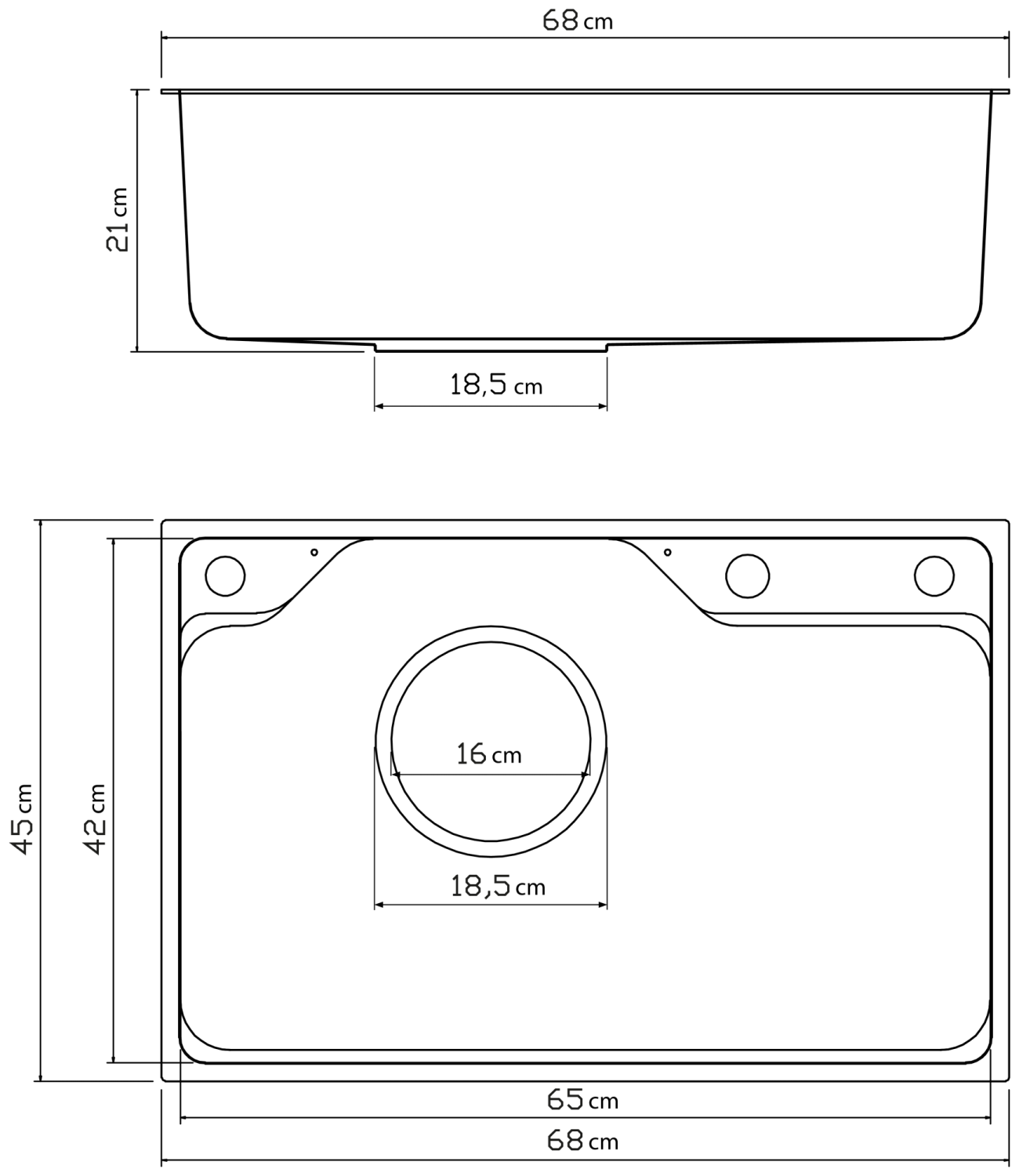 Мойка для кухни Fmark (FSC6845Q) - фото 3