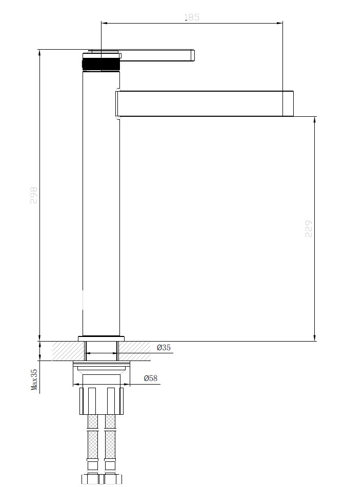 Смеситель для раковины высокий DQ Bonn мат.золото (DA1702007) - фото 7