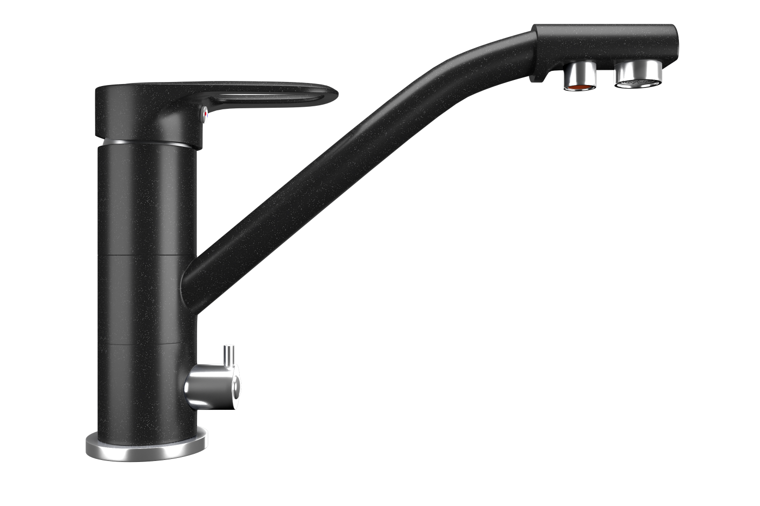 Смеситель для кухни ULGRAN Classic ультра-черный (U-010-344) - фото 1