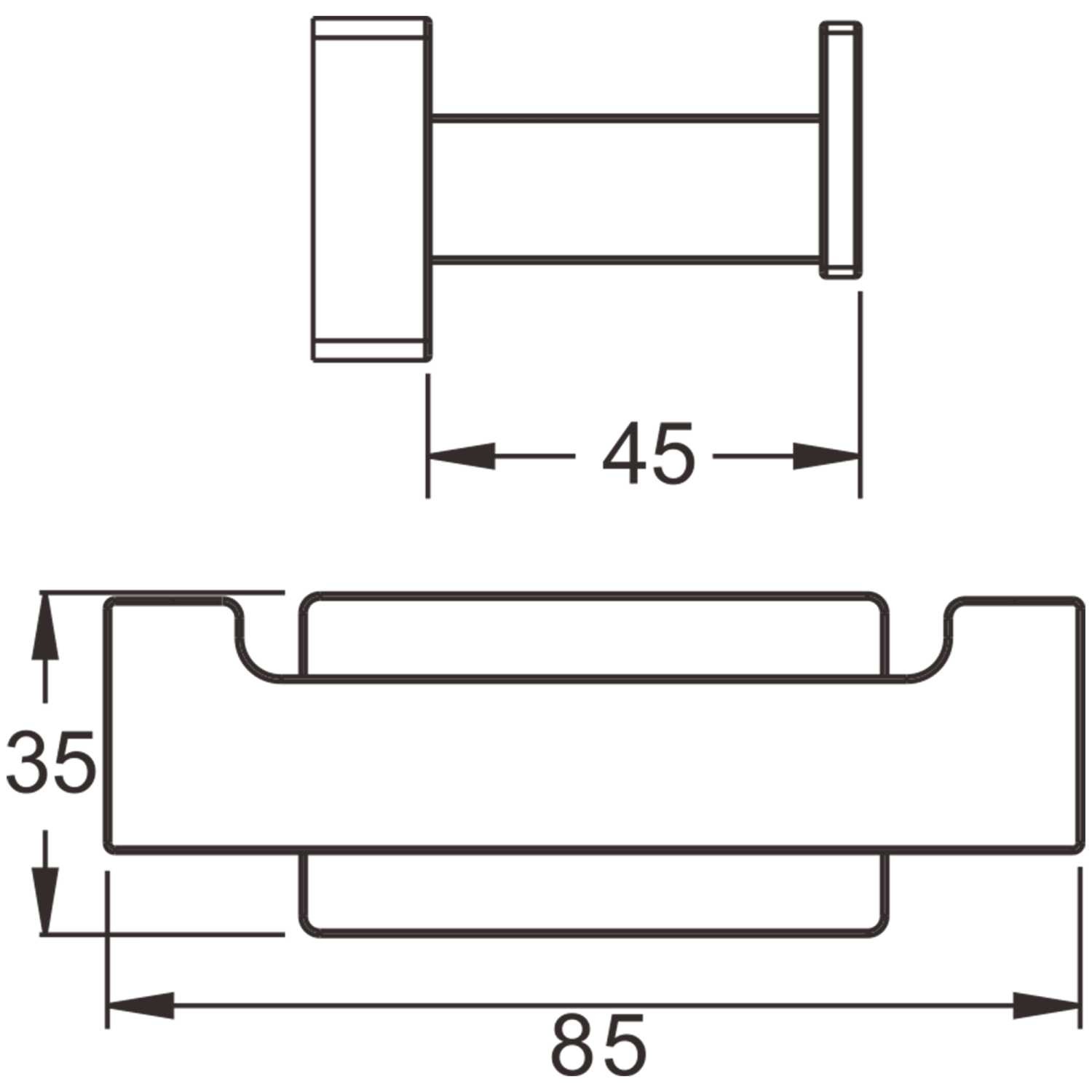 Крючок двойной BELZ (B90205-2) - фото 2