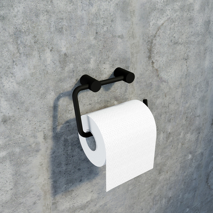 Держатель для туалетной бумаги IDDIS Petite без крышки, сплав металлов, черный матовый (PETBL00i43) - фото 2