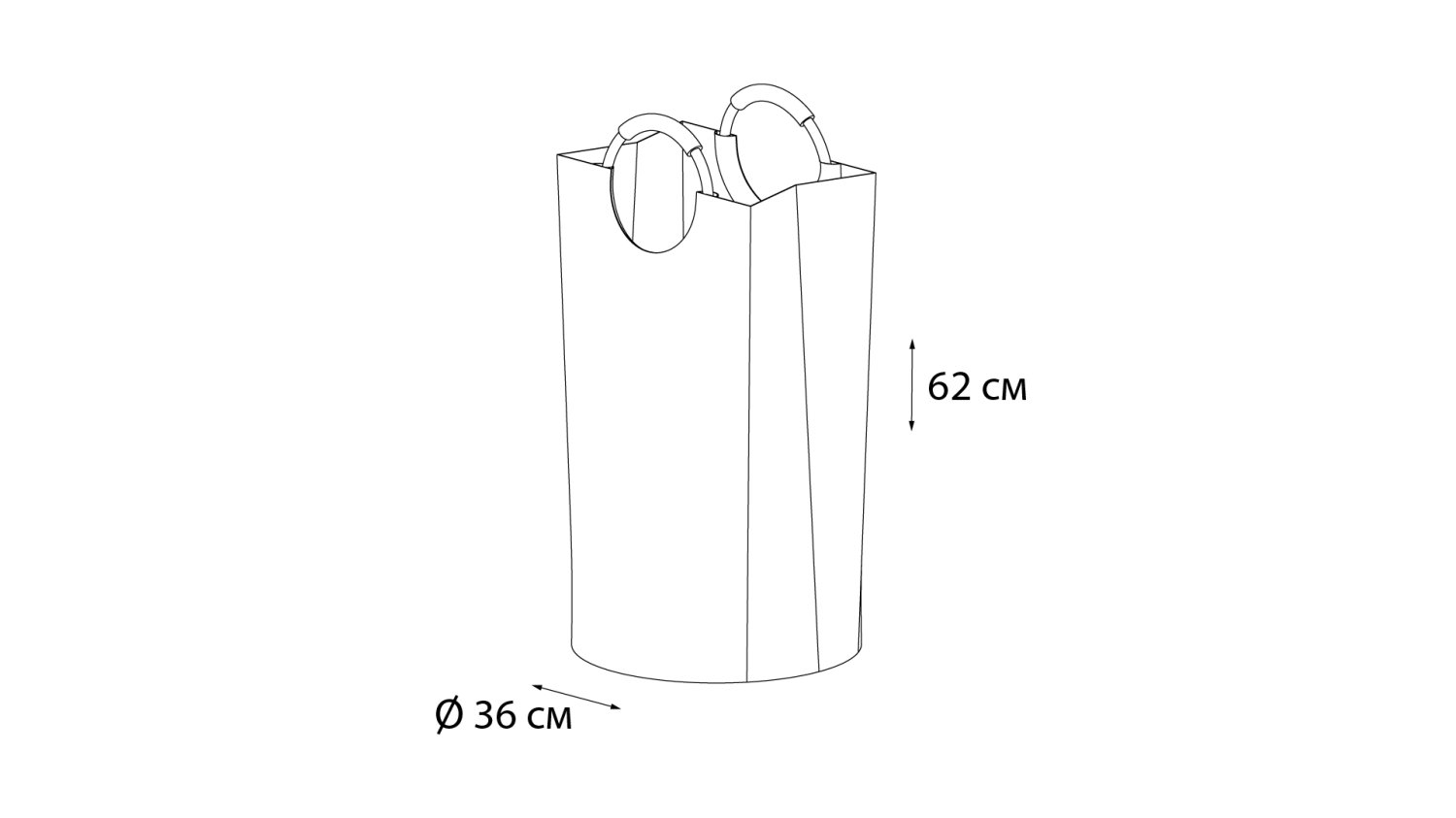 Корзина для белья FIXSEN LOFT STYLE с алюминиевыми ручками серая (FX-1011) - фото 3