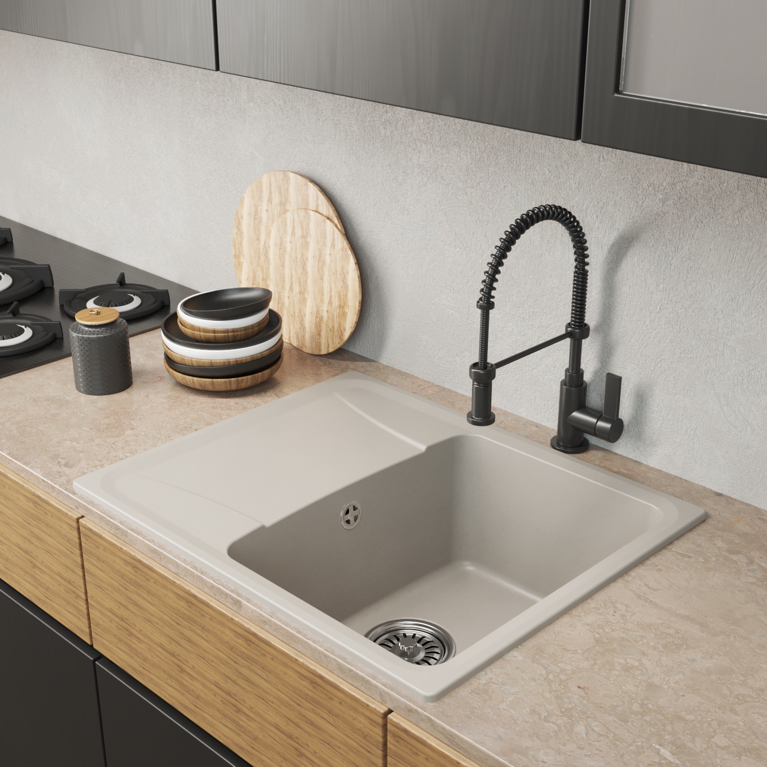 Мойка MIXLINE ML-GM26 с крылом белая (331) 580*470*190мм NEW (552082) Мойка MIXLINE ML-GM26 с крылом белая (331) 580*470*190мм NEW (552082) - фото 4