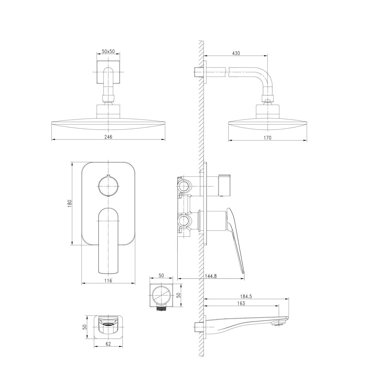 Душевая программа для ванны Lemark Allegro (LM5922CW) - фото 2
