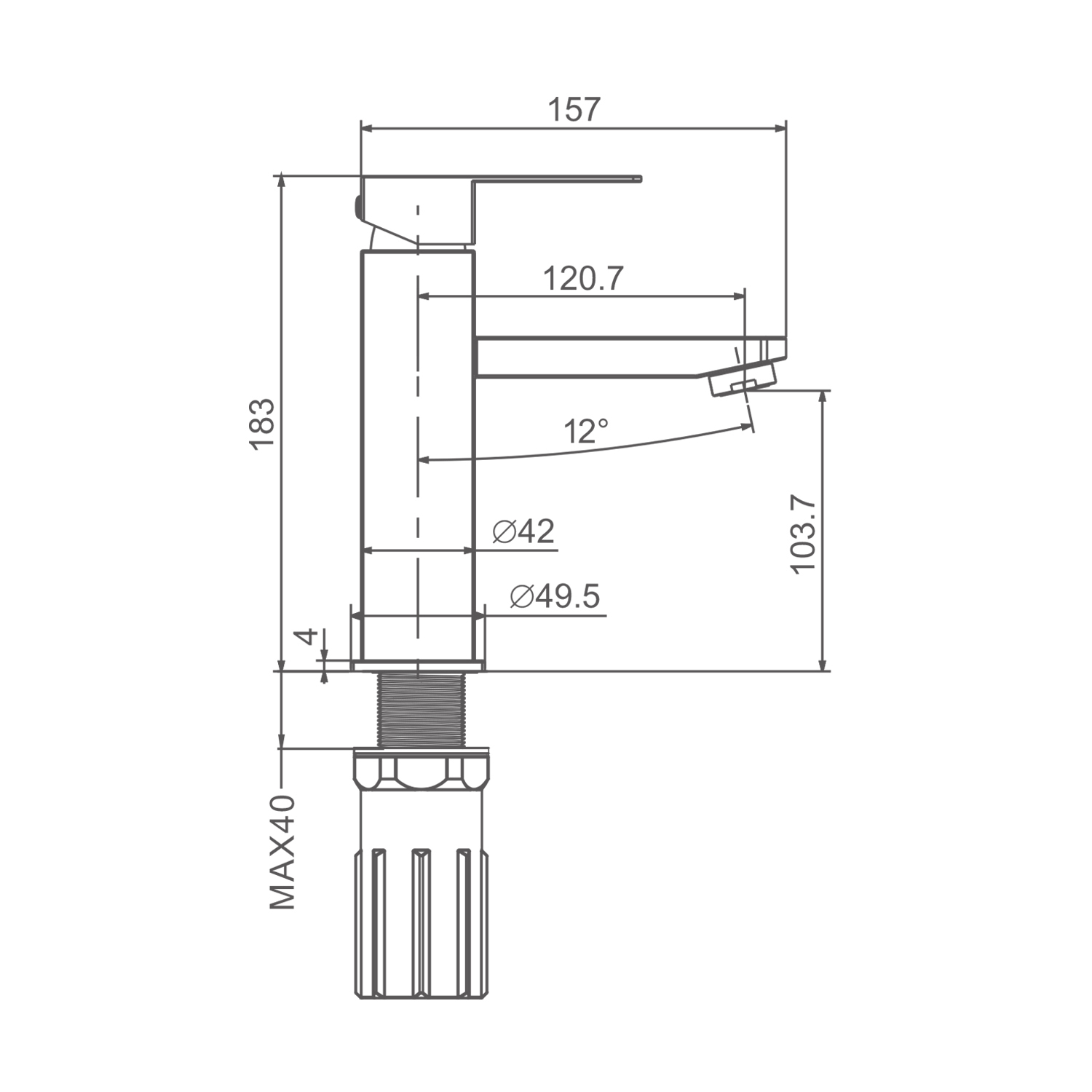 Смеситель Prohanss для раковины монолитный, золотой сатин (P30.10.03) - фото 2