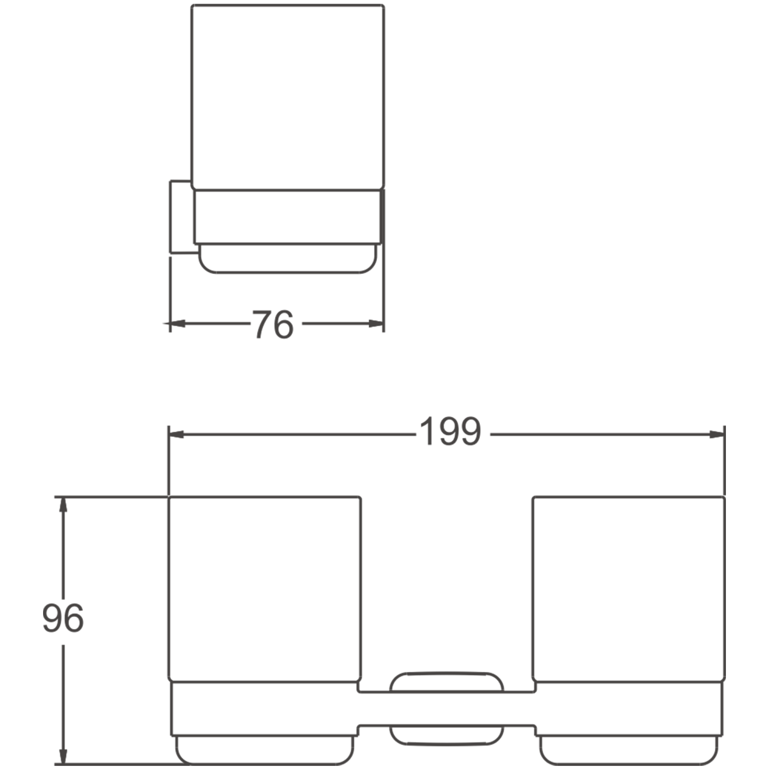 Стакан BELZ брашированное золото (B90808) - фото 2