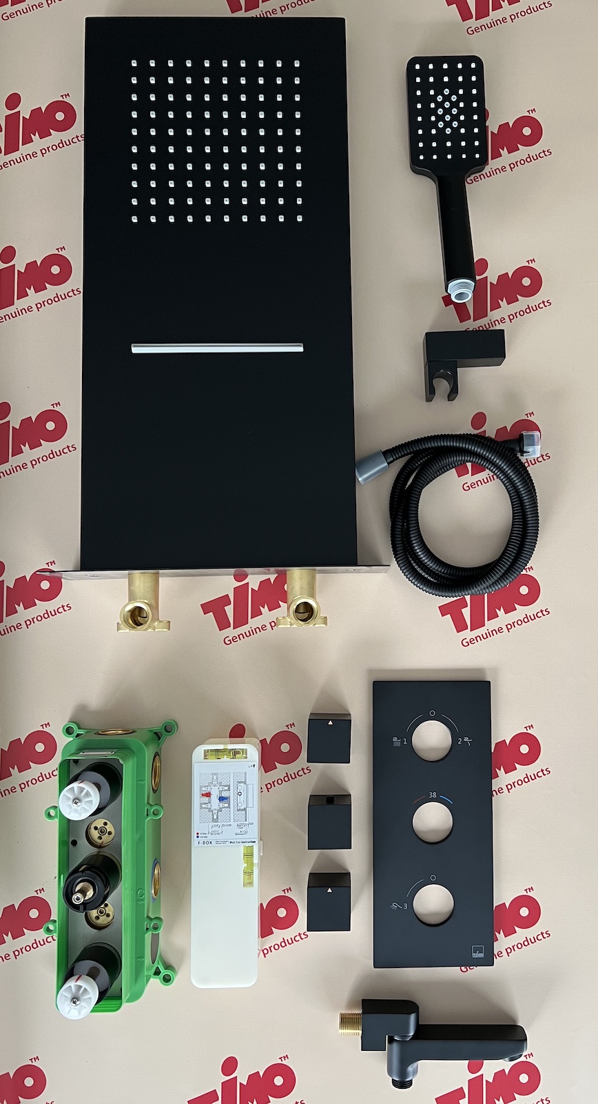 Душевая система встроенная с термостатом Timo Petruma (SX-5079/03SM) черный Душевая система встроенная с термостатом Timo Petruma (SX-5079/03SM) черный - фото 3