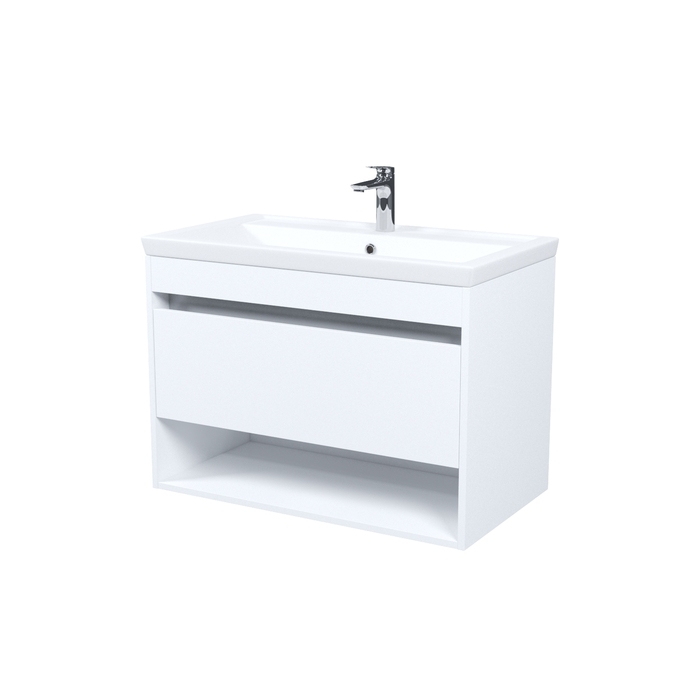 Тумба с умывальником IDDIS Zodiac X подвесная, с нишей, 80 см, белый, подходит умыв. 4078000i28 (ZDX80WNi95K)