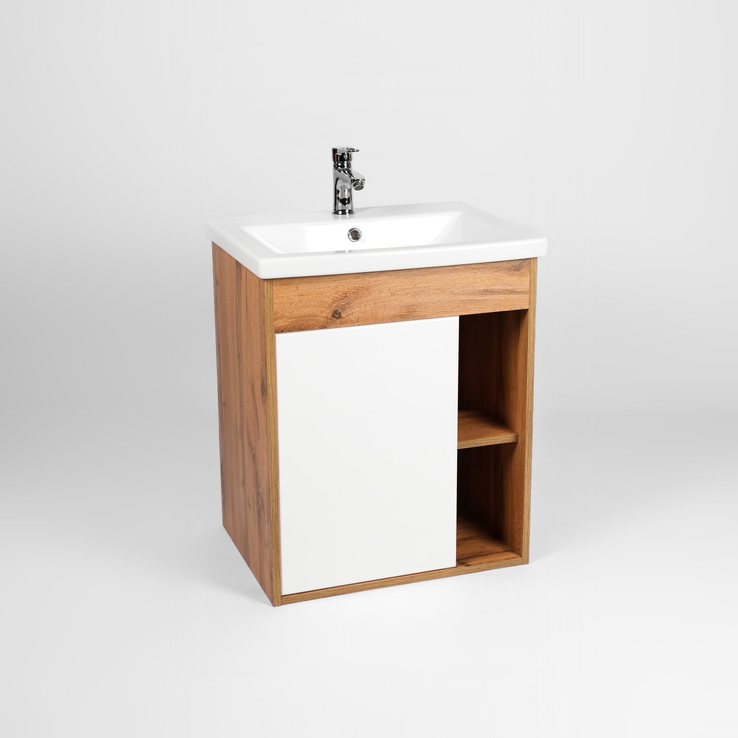 Тумба VIANT "Бостон" 1 ств подвесная  425х655х620 под раковину .S-UM-COM70/1-w (COMO 70) (VBOS70CO-T1STP) - фото 1