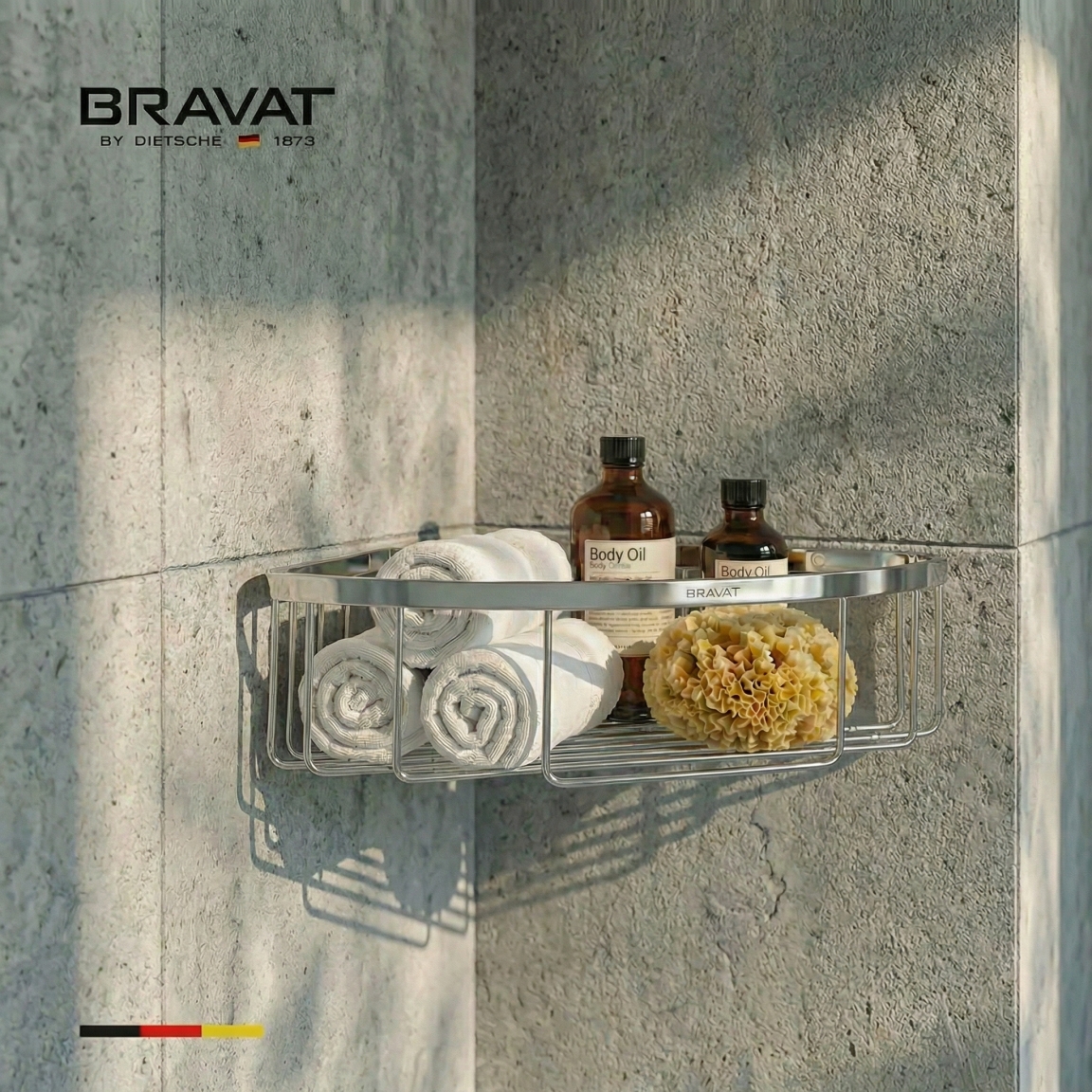 Полка угловая для ванной комнаты BRAVAT (D71005CP-SW) - фото 5