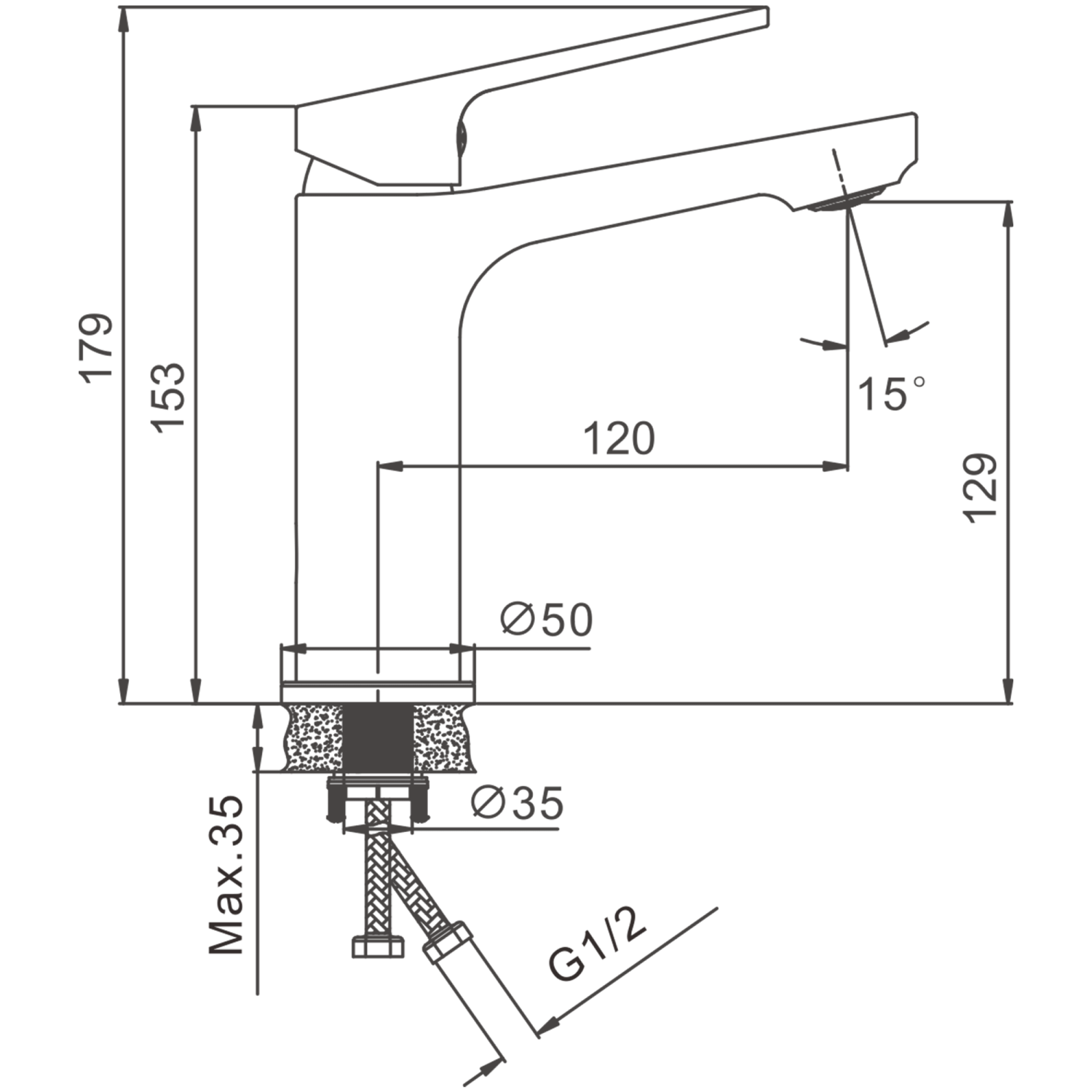 Смеситель для раковины BELZ B533-7 (B10533-7) - фото 3