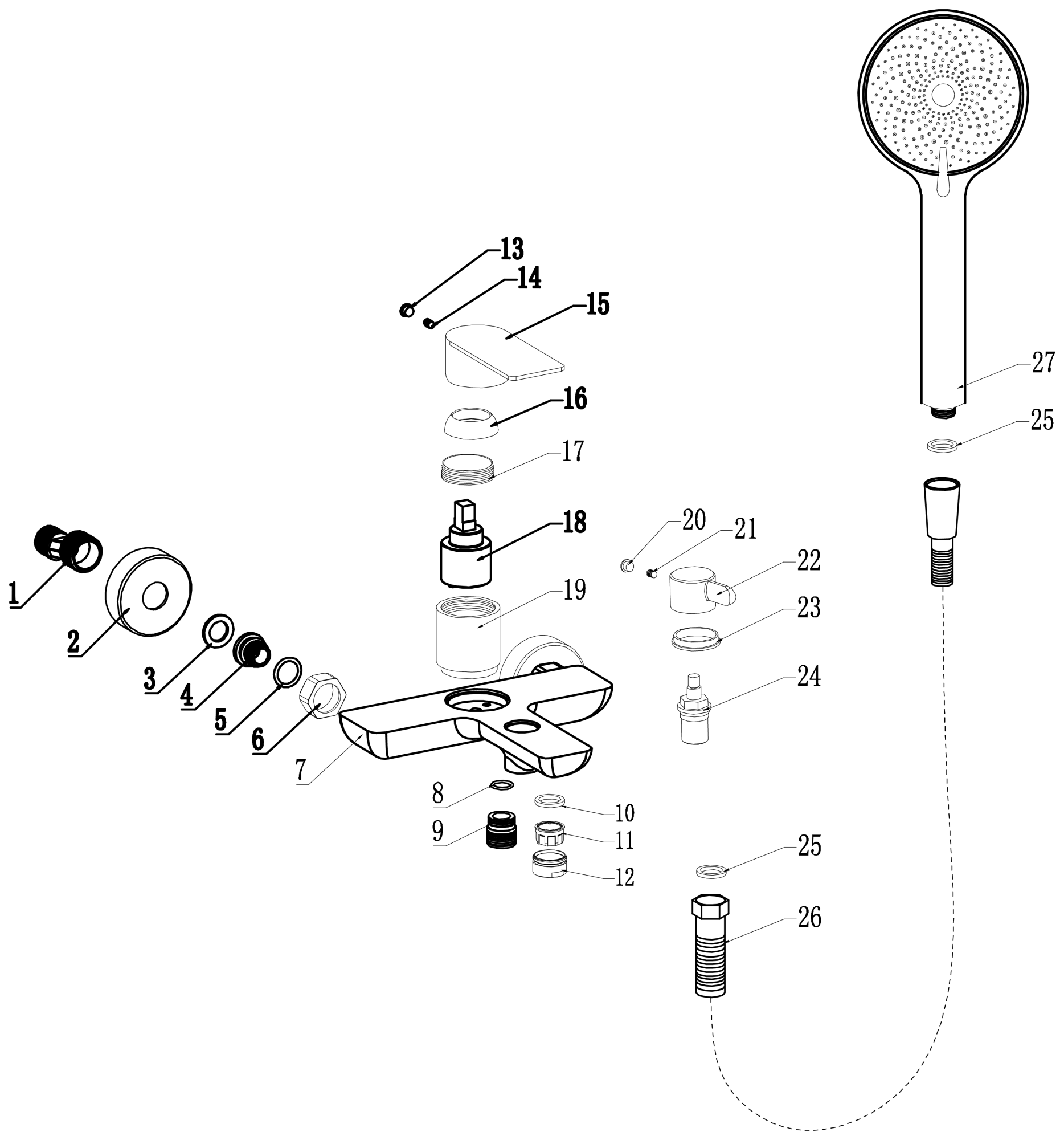 Смеситель для ванны Fmark (FS8803Q) - фото 2