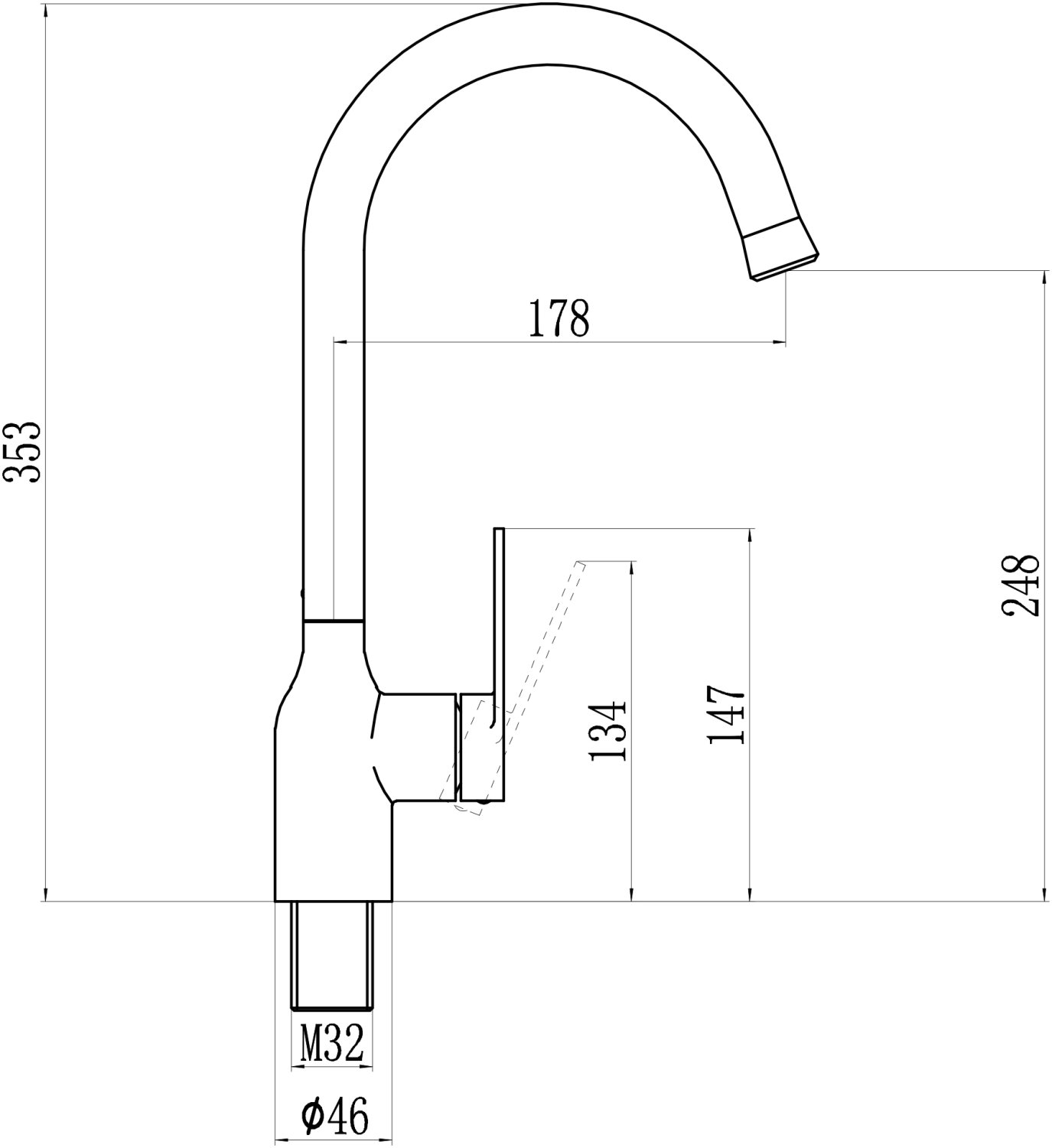 Смеситель для кухонной мойки Savol (S-601816H) - фото 2