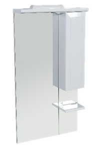 Зеркало RUSH со шкафчиком и полкой FIJI 65 Белый глянец (FIM18065W)