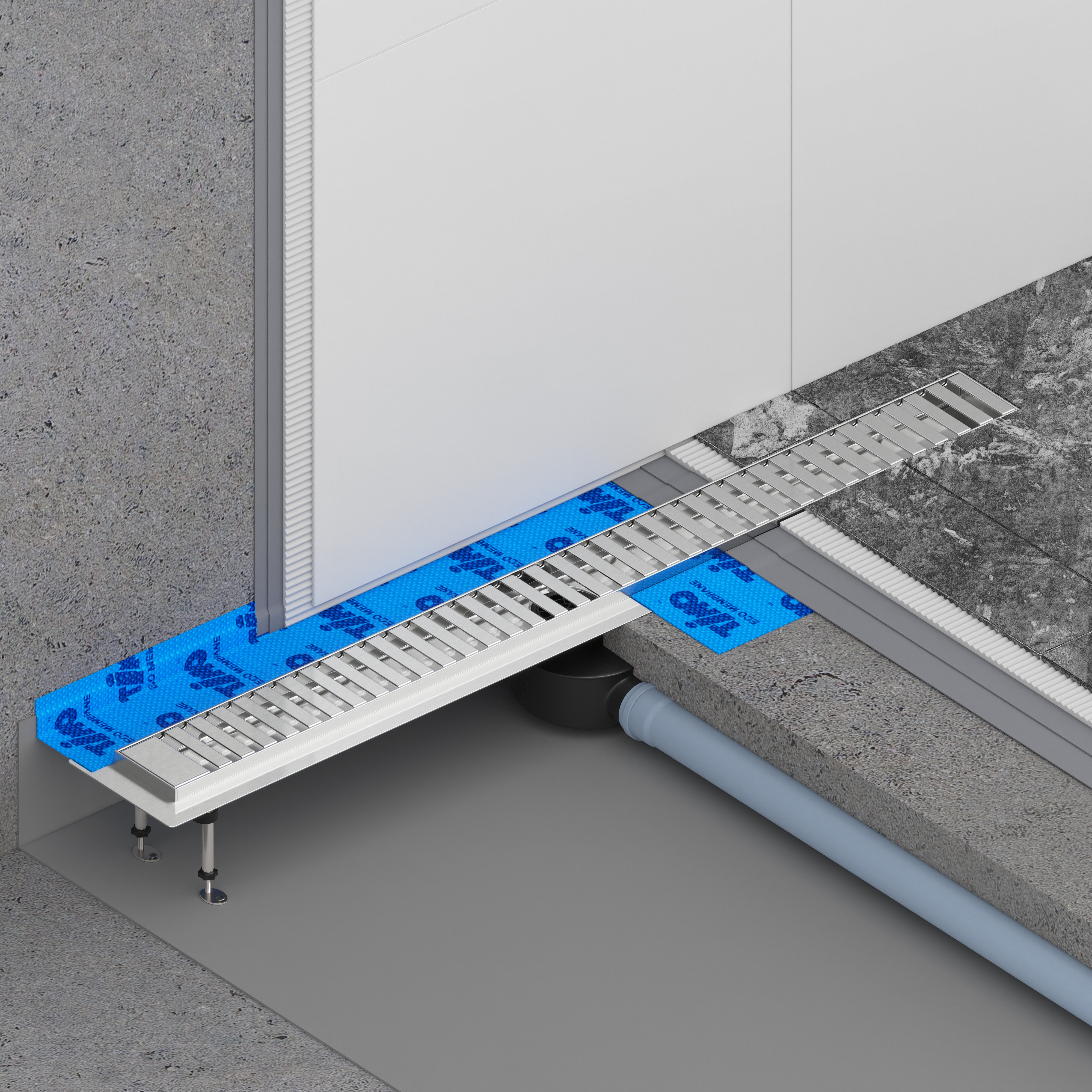 Душевой лоток TIMO Drain System 900 с вставкой "lines", Сатин (DS230109/01) Душевой лоток TIMO Drain System 900 с вставкой "lines", Сатин (DS230109/01) - фото 4