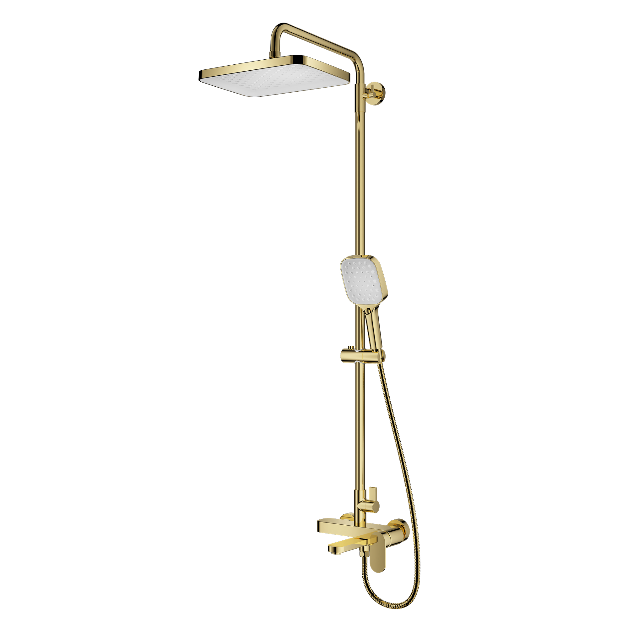 Душевая система Raglo для ванны и душа излив поворотный 15 см, золото (R50.24.23)