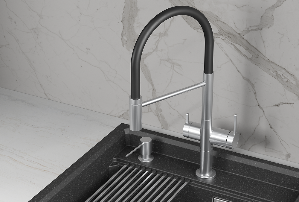 Смеситель для кухни GRANULA (8277, НЕРЖ)