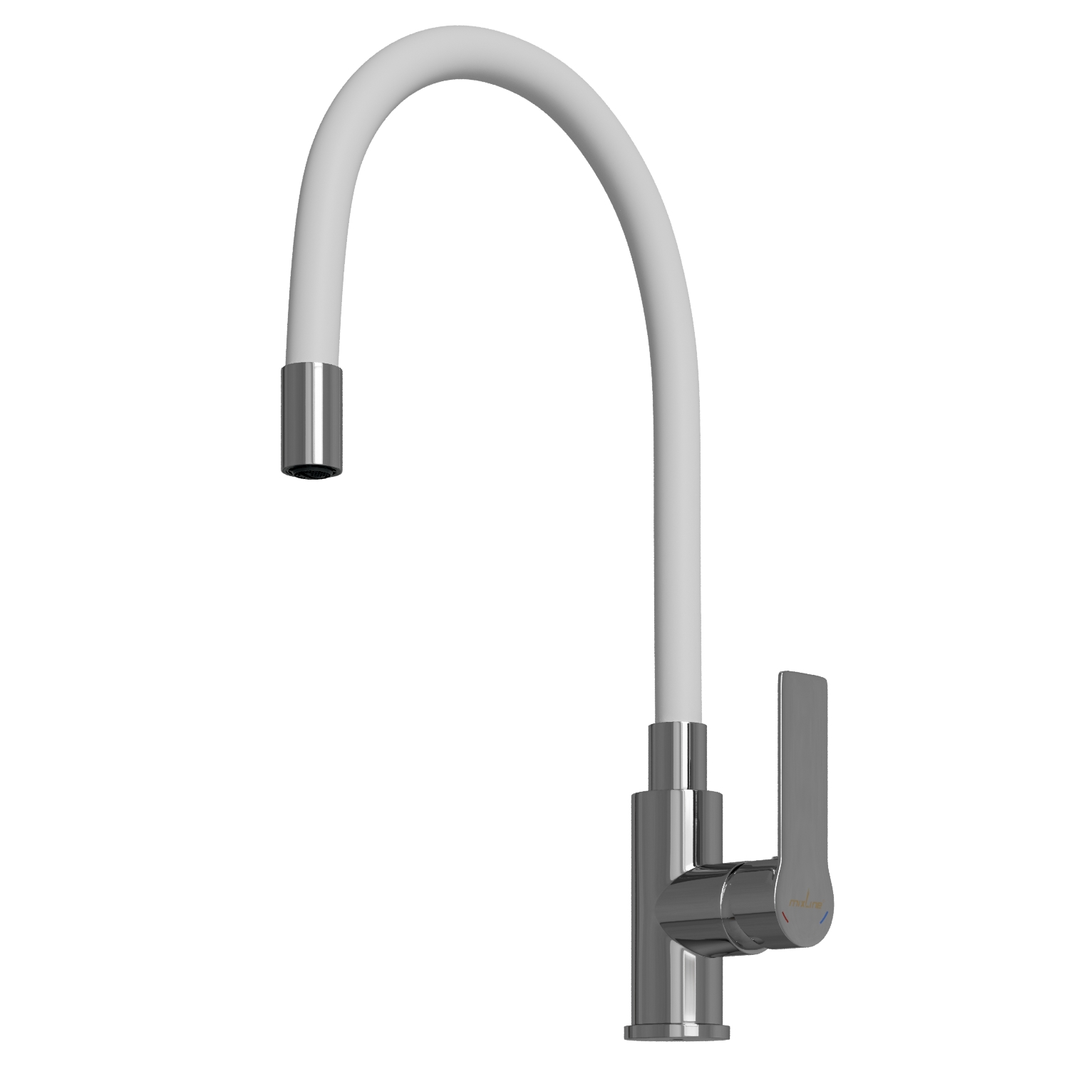 Смеситель для кухни 35к MIXLINE ML35-098 "Kitchen Line" гибкий излив, б/отв, боковая, белый (553225) Смеситель для кухни 35к MIXLINE ML35-098 "Kitchen Line" гибкий излив, б/отв, боковая, белый (553225) - фото 2