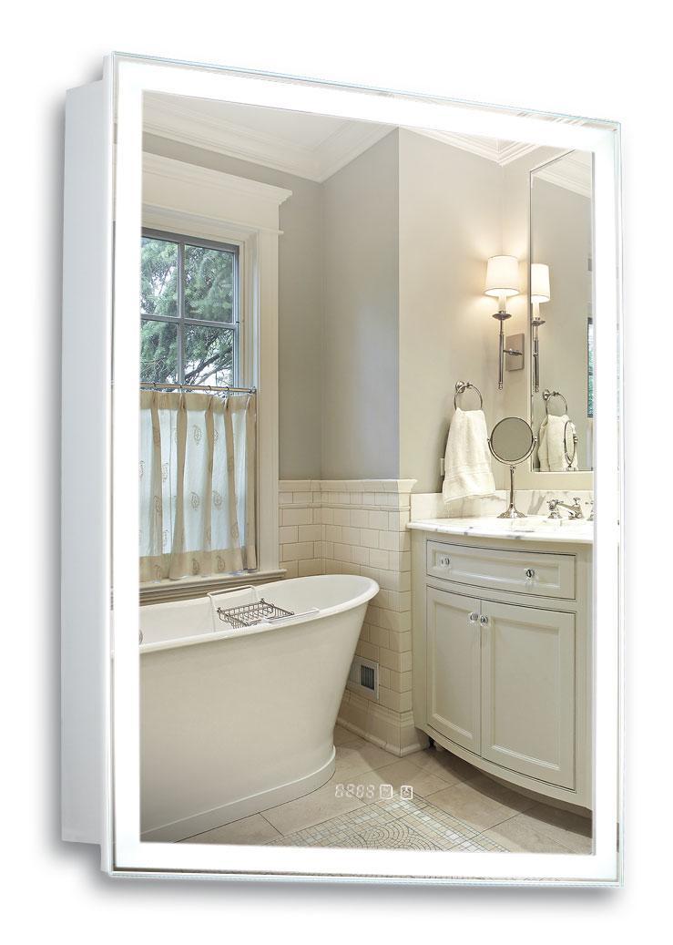 Зеркало-шкаф Silver mirrors Киото 50 с часами и сменой цвета (LED-00002356) Зеркало-шкаф Silver mirrors Киото 50 с часами и сменой цвета (LED-00002356) - фото 1