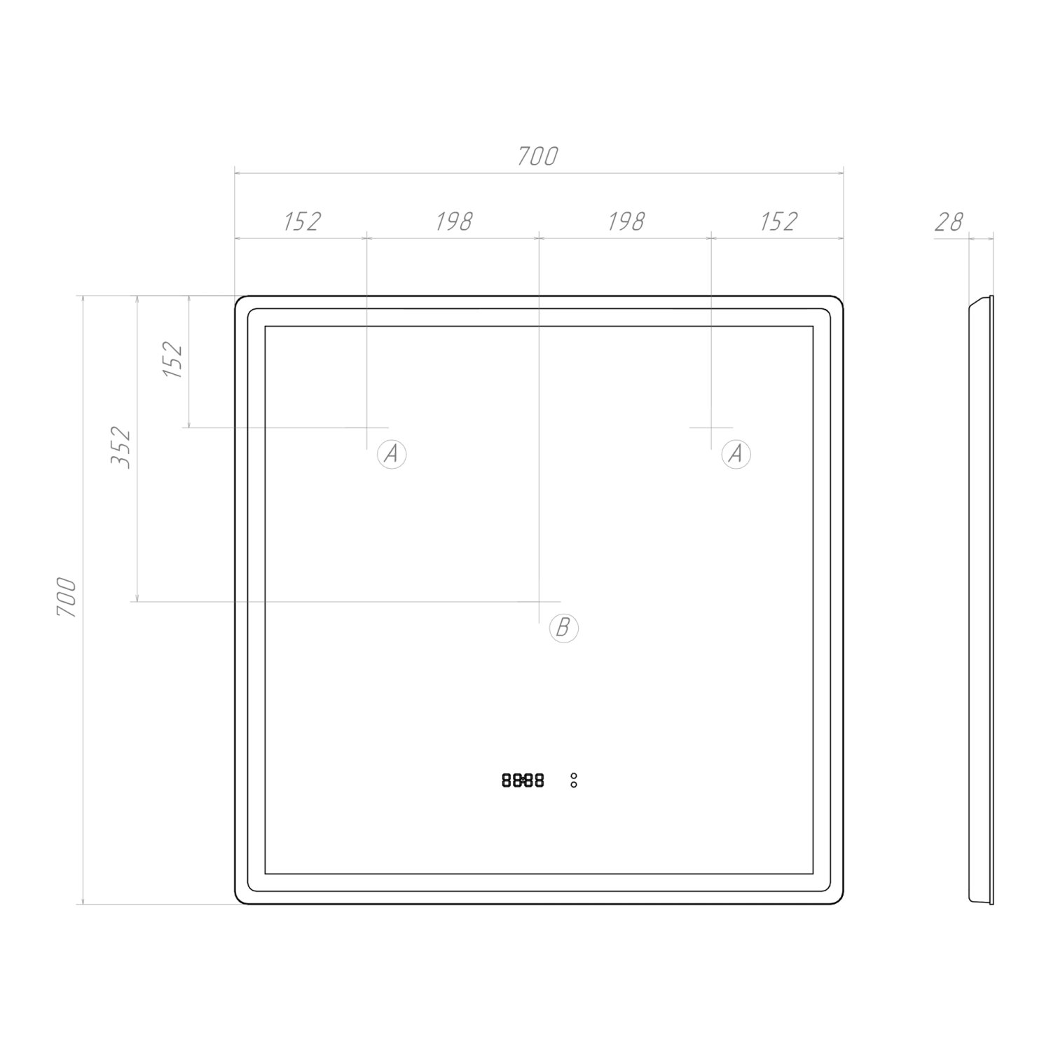 Зеркало VIGO Geometry Luxe 700 (209) - фото 3